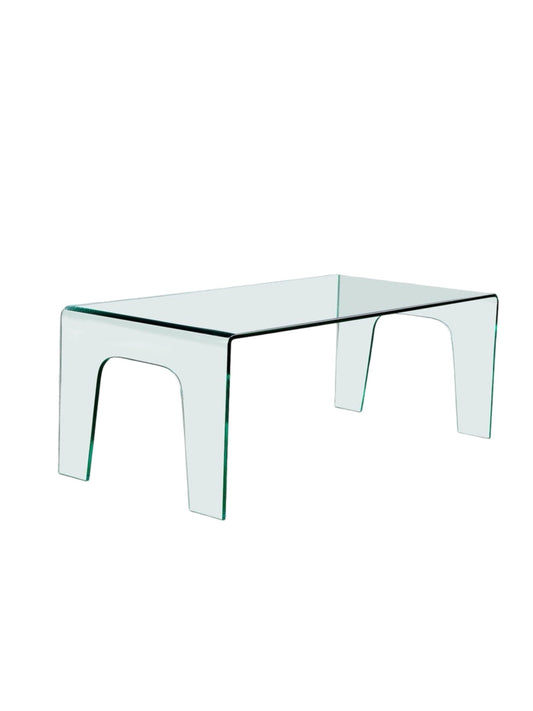 Vittorio Livi for FIAM Italy Curved Glass Waterfall Table - Lumini Collections