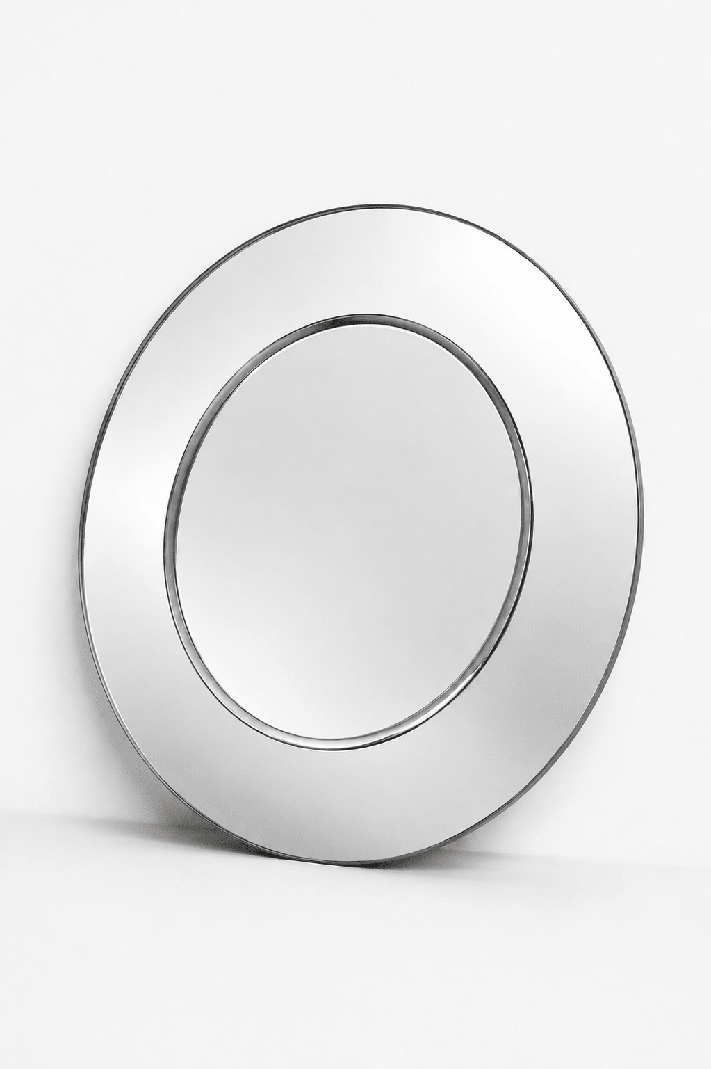 Rare 1970s Karl Springer Circular Wall Mirror – Luxury Design - Lumini Collections