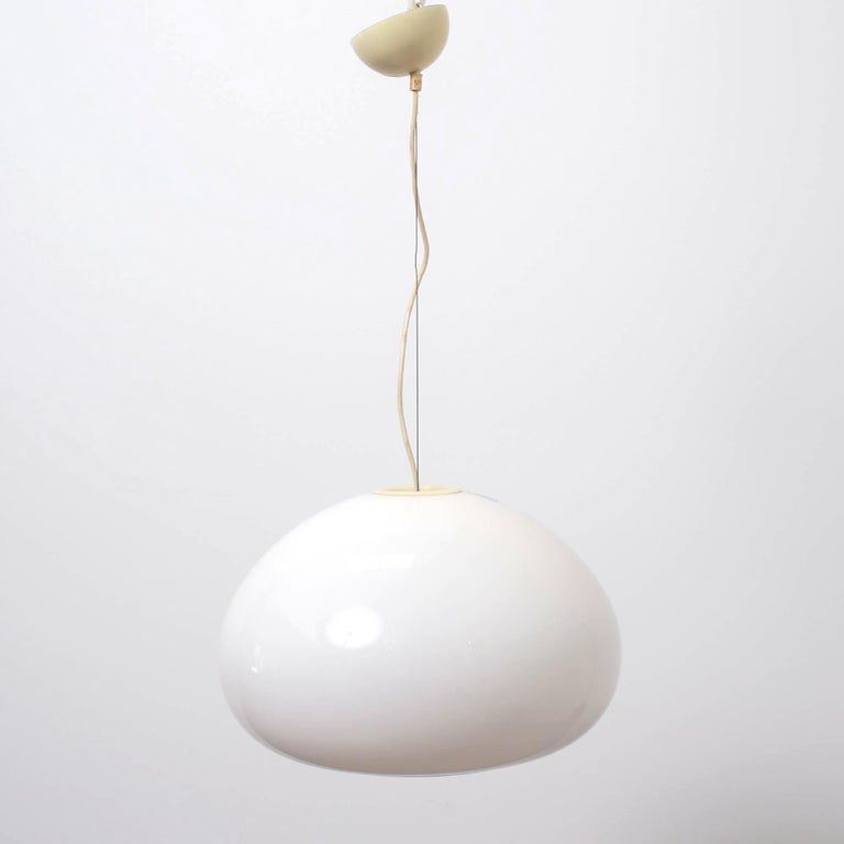 Opaline Glass by Achille & Pier Giacomo Castiglioni for Flos, Pendant Lamp, 1960s