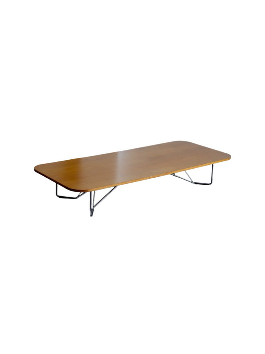 Mid-Century Modern Low Coffee Table with Chrome Base, 1970s