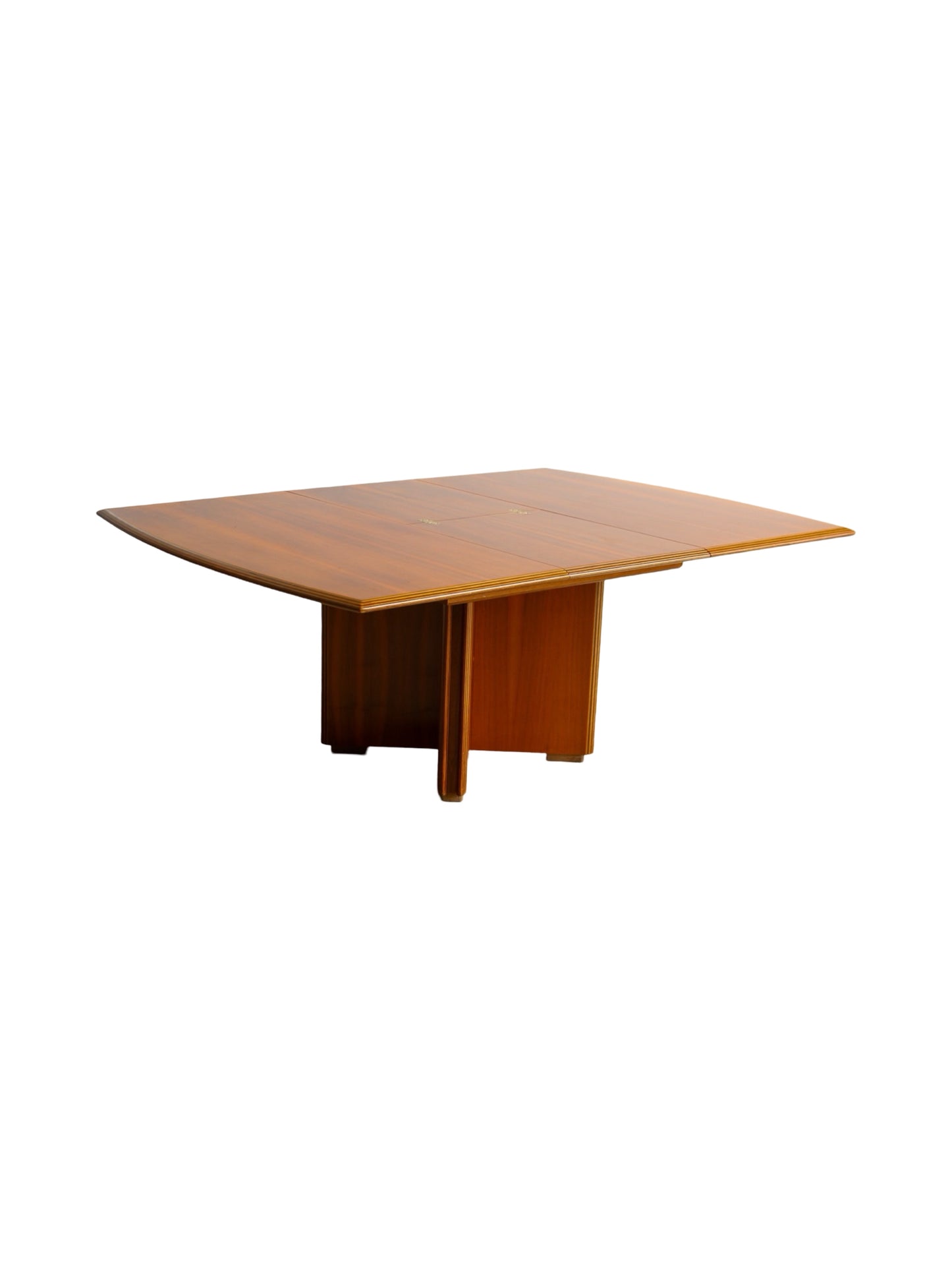 Pierre Cardin for Maxalto Fold-Out Extension Dining Table in Walnut 1980s