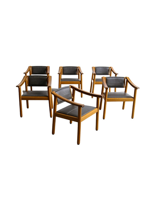 Pierre Cardin for Maxalto Set of Six Armchairs