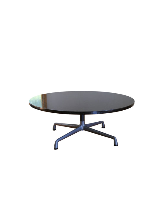 Herman Miller Eames Round Coffee Table in Black Granite and Aluminium Base - Lumini Collections