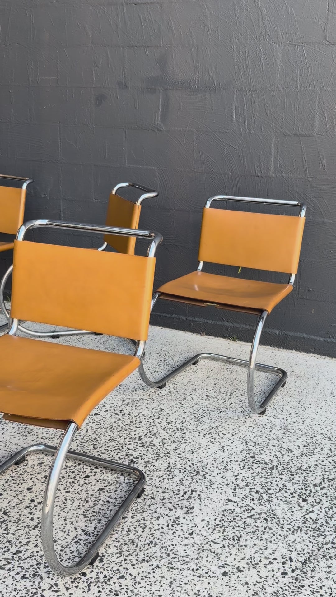 Mies van der Rohe MR10 Chairs for Knoll International, 1960s