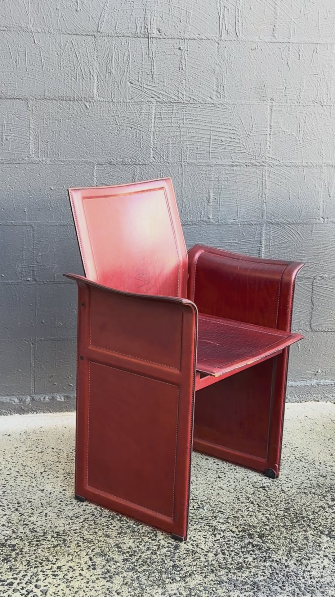 Mid Century Modern “Korium” Leather Armchairs by Tito Agnoli for