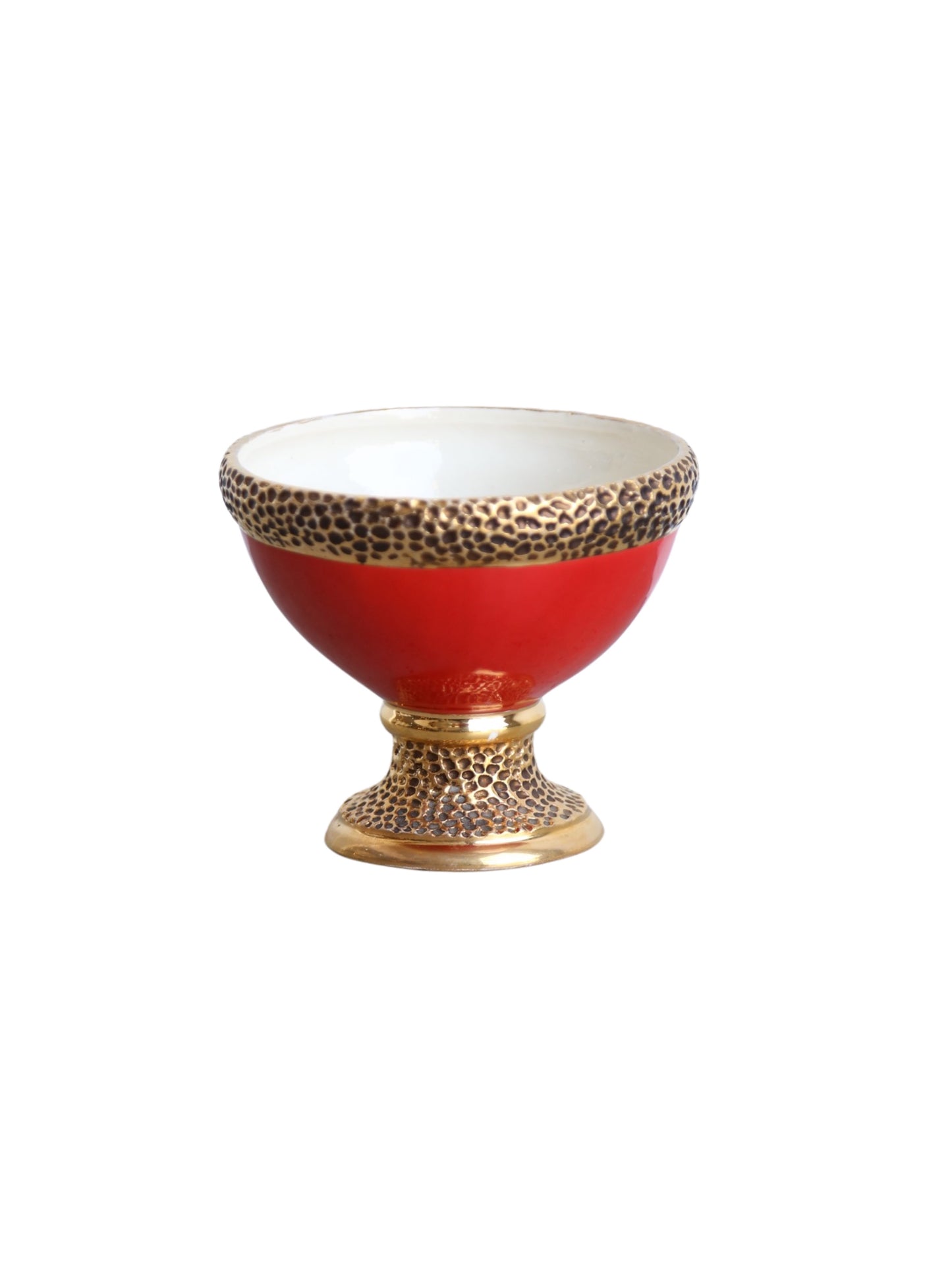 Italian Ceramic Red Bowl by Porcellane Canova Padova Italia