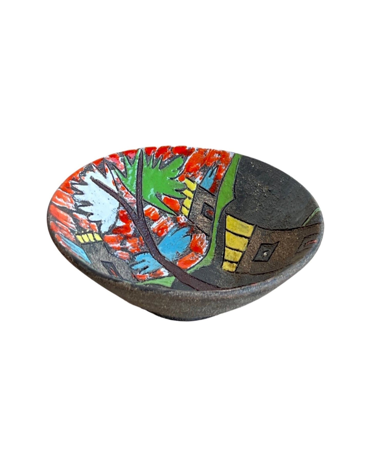 Aldo Londi Italian Ceramic Bowl, 1960s - Lumini Collections