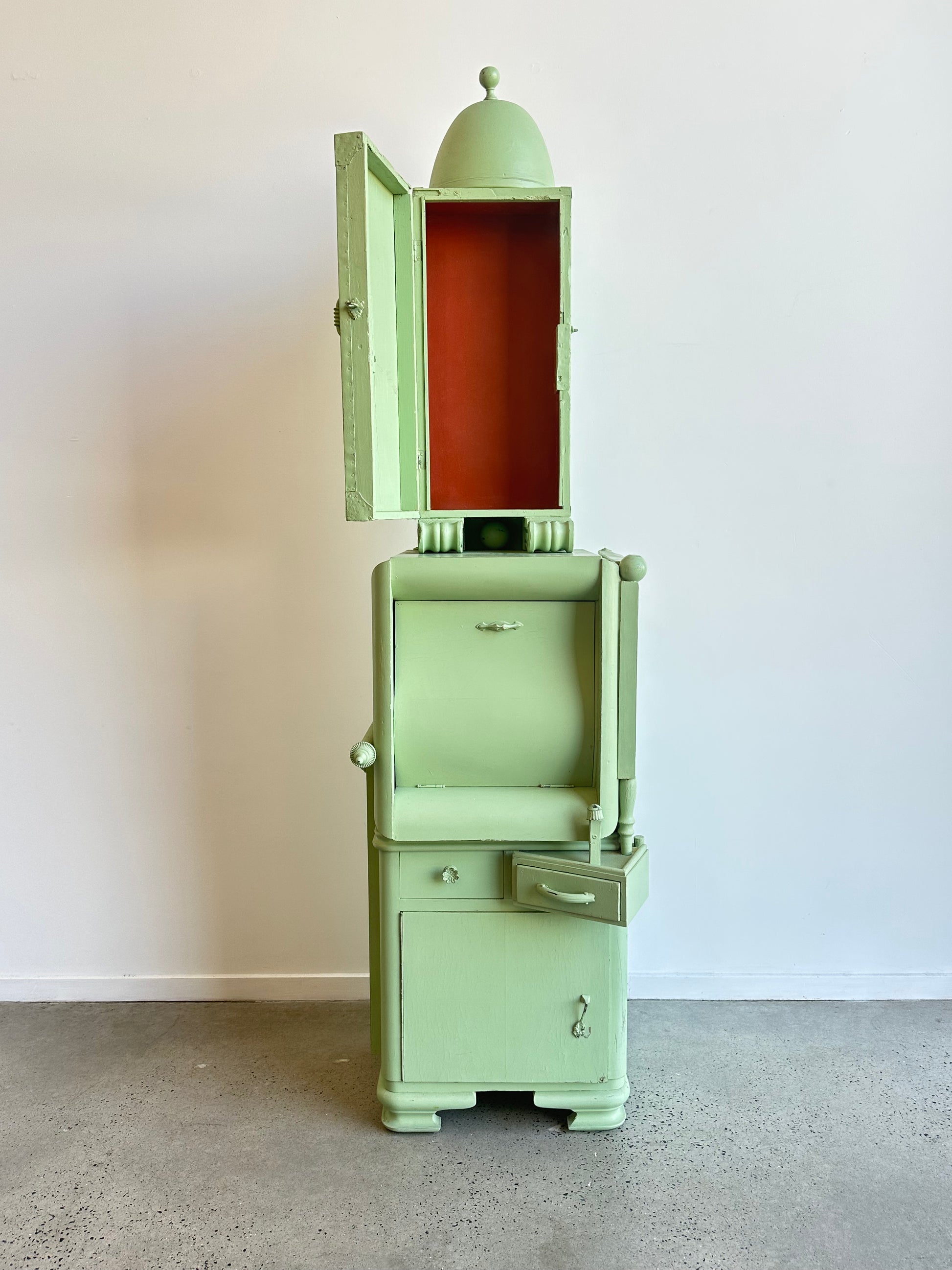  Light Green Functional Sculpture by Paolo Lumini, Tuscany Italy - Lumini Collections 1