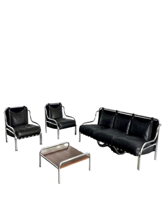 Gae Aulenti “Stringa” Seating Set for Poltronova, Italy 1962 - Lumini Collections