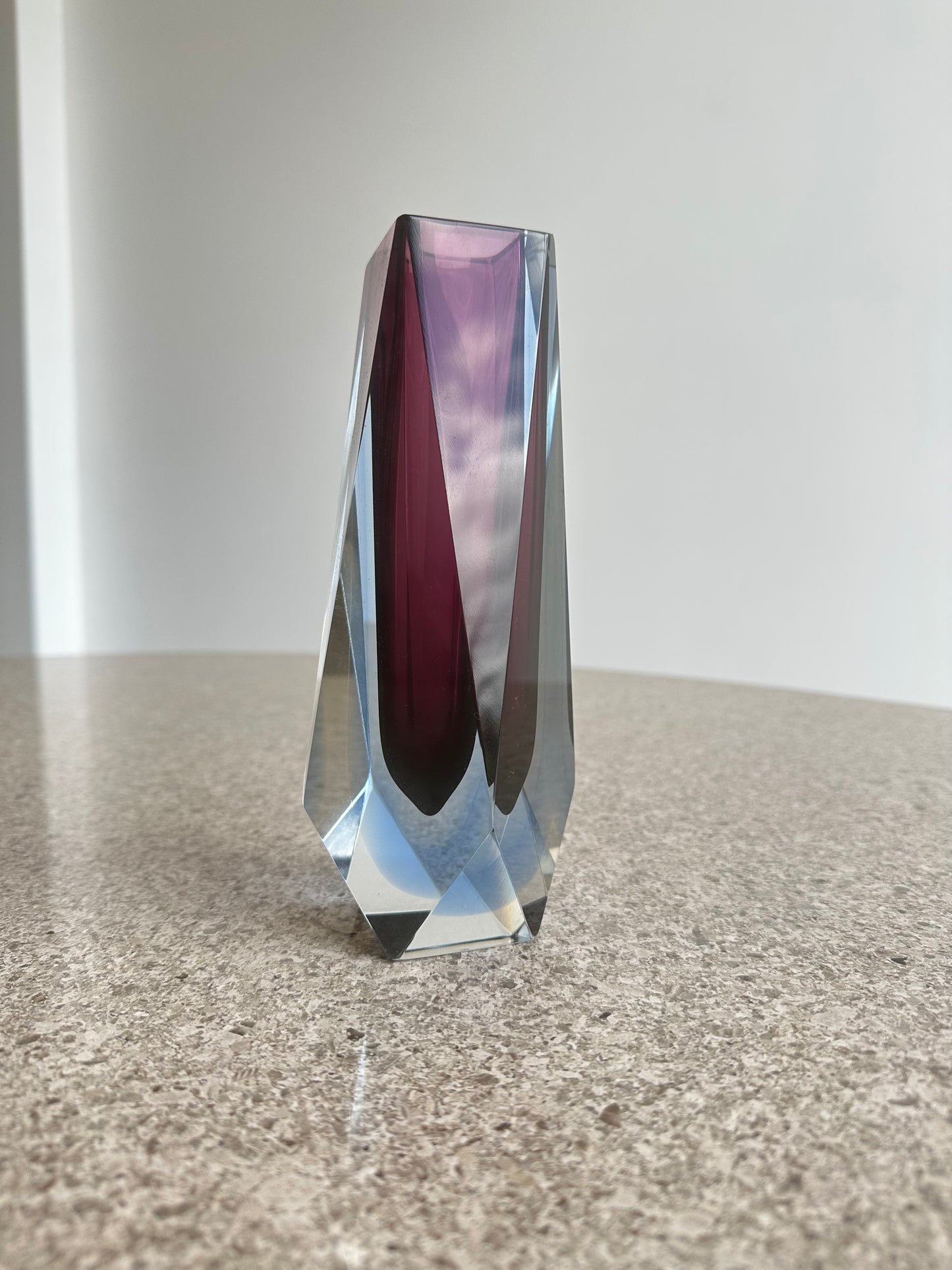 Murano Sommerso Art Glass Vase, 1970s