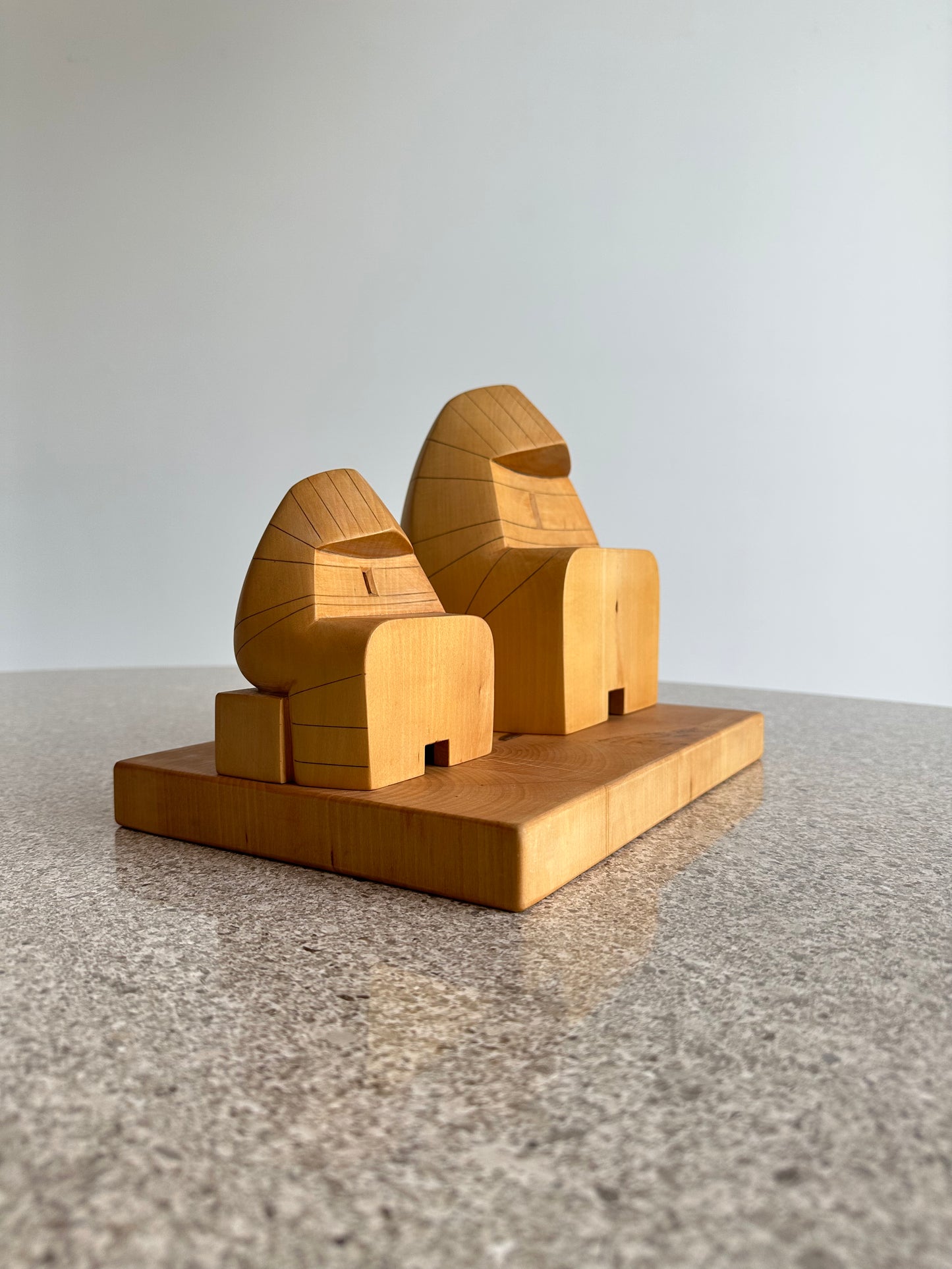 Capanno by Giuseppe Rivadossi Lime Wood Sculpture Numbered 11/60, 1974