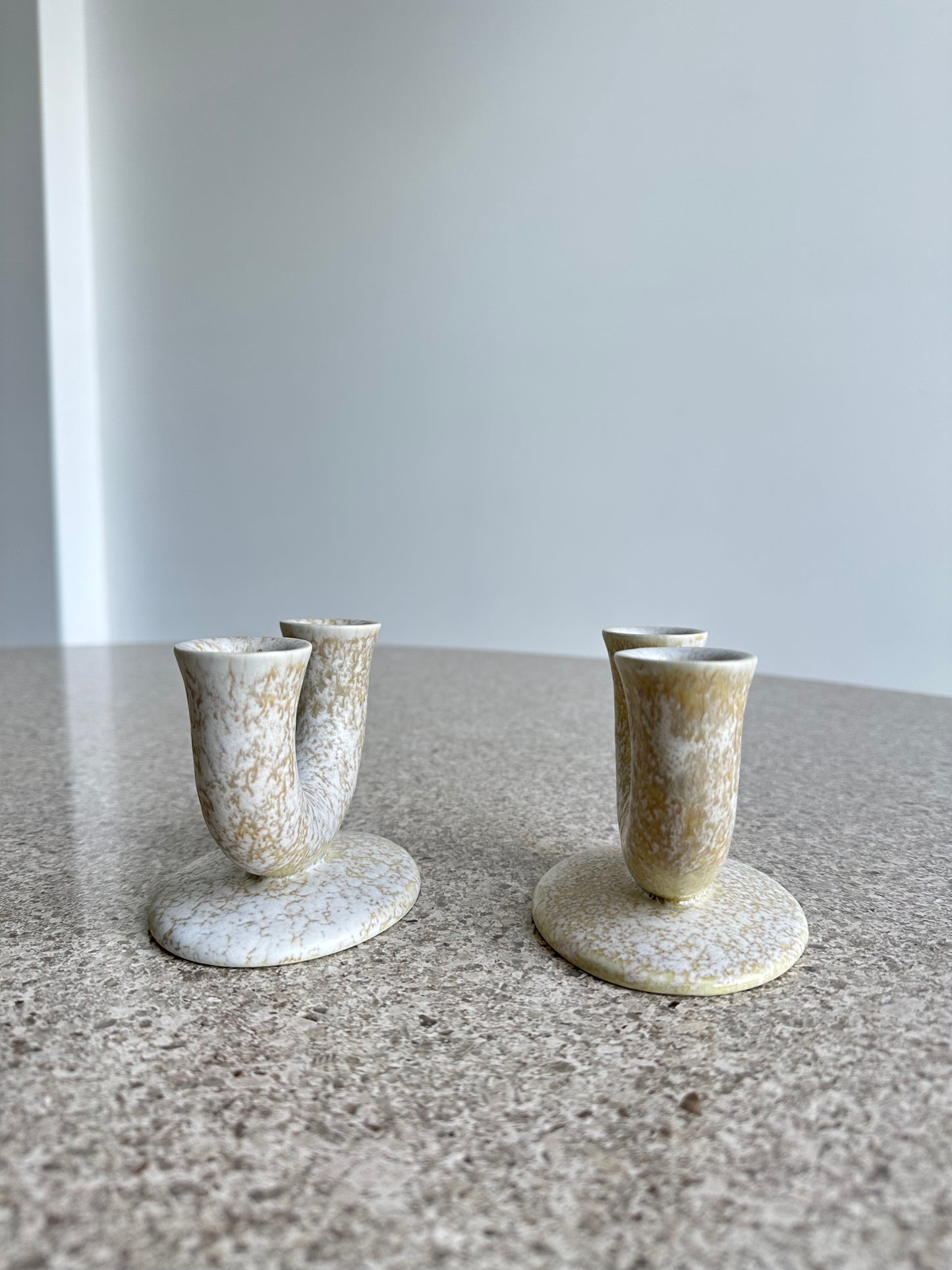Italian Hand Made Ceramic Candle Holders, 1960s