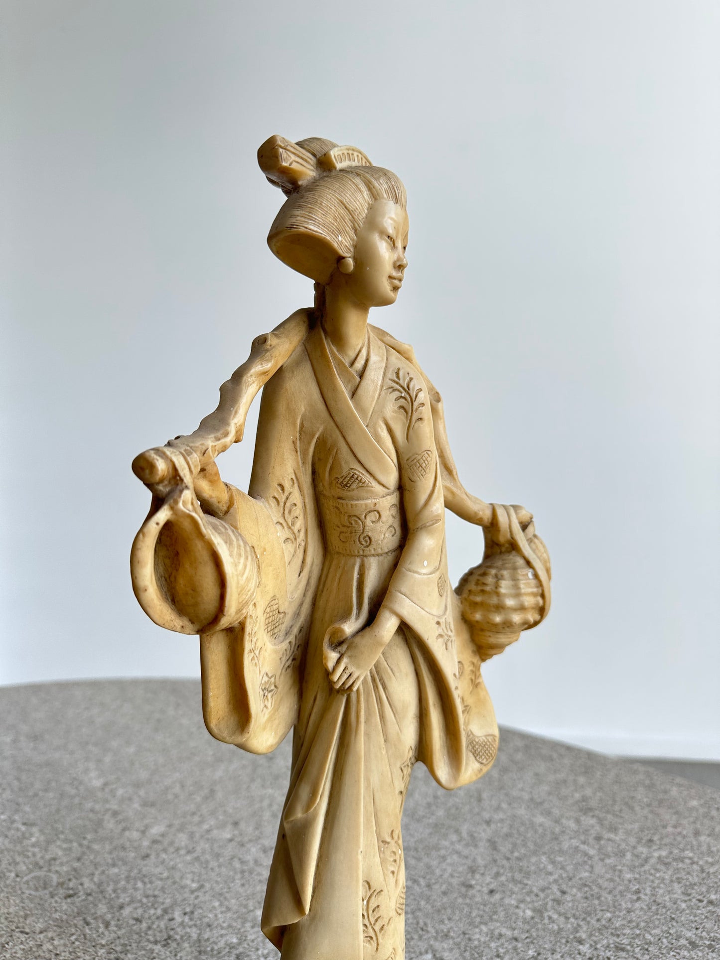 Italian Mid Century Modern Resin Geisha Table Sculpture, 1960