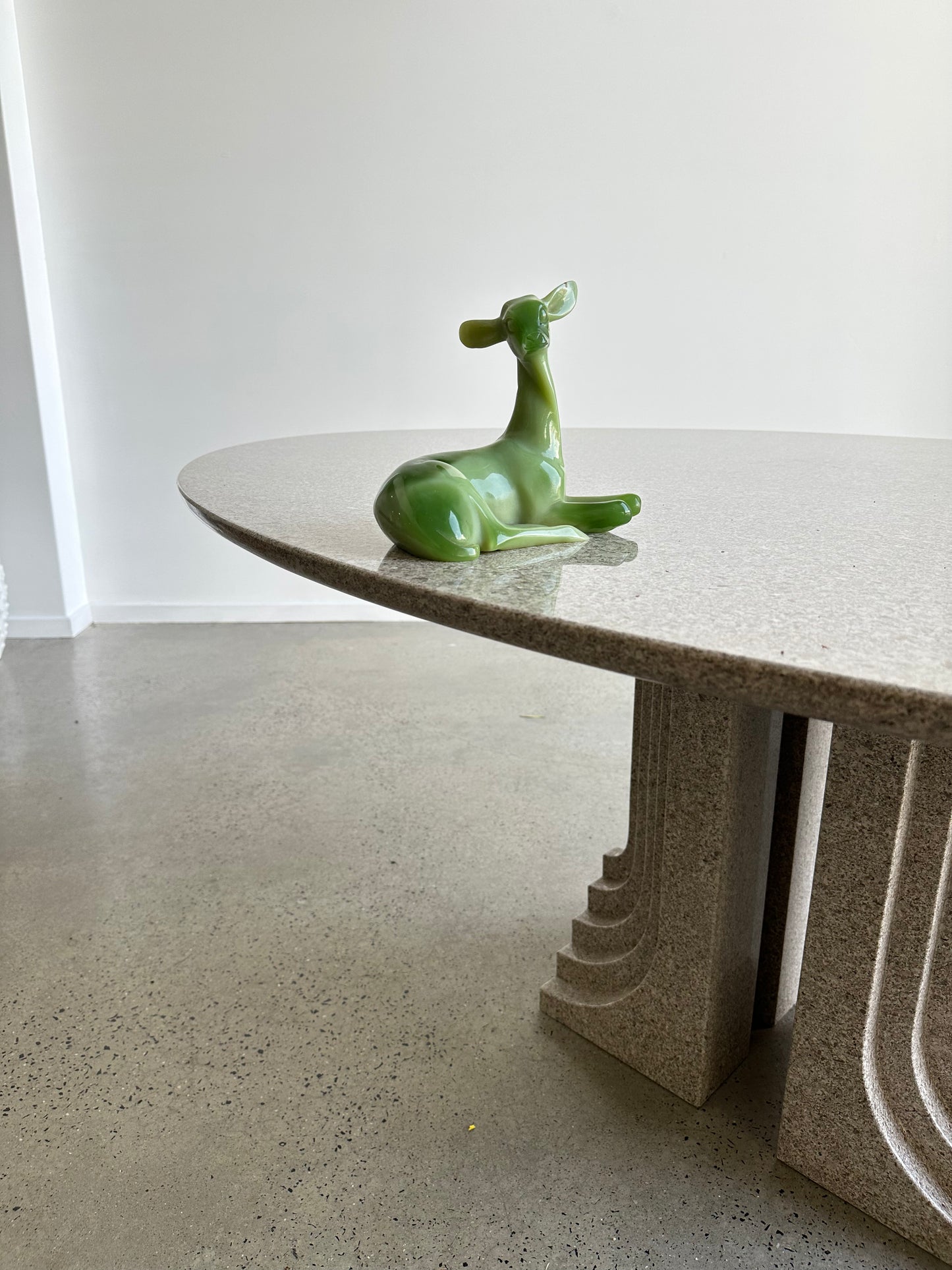 G.Ruggeri Italian Mid Century Modern Resin Green Animal Table Sculpture, 1960s