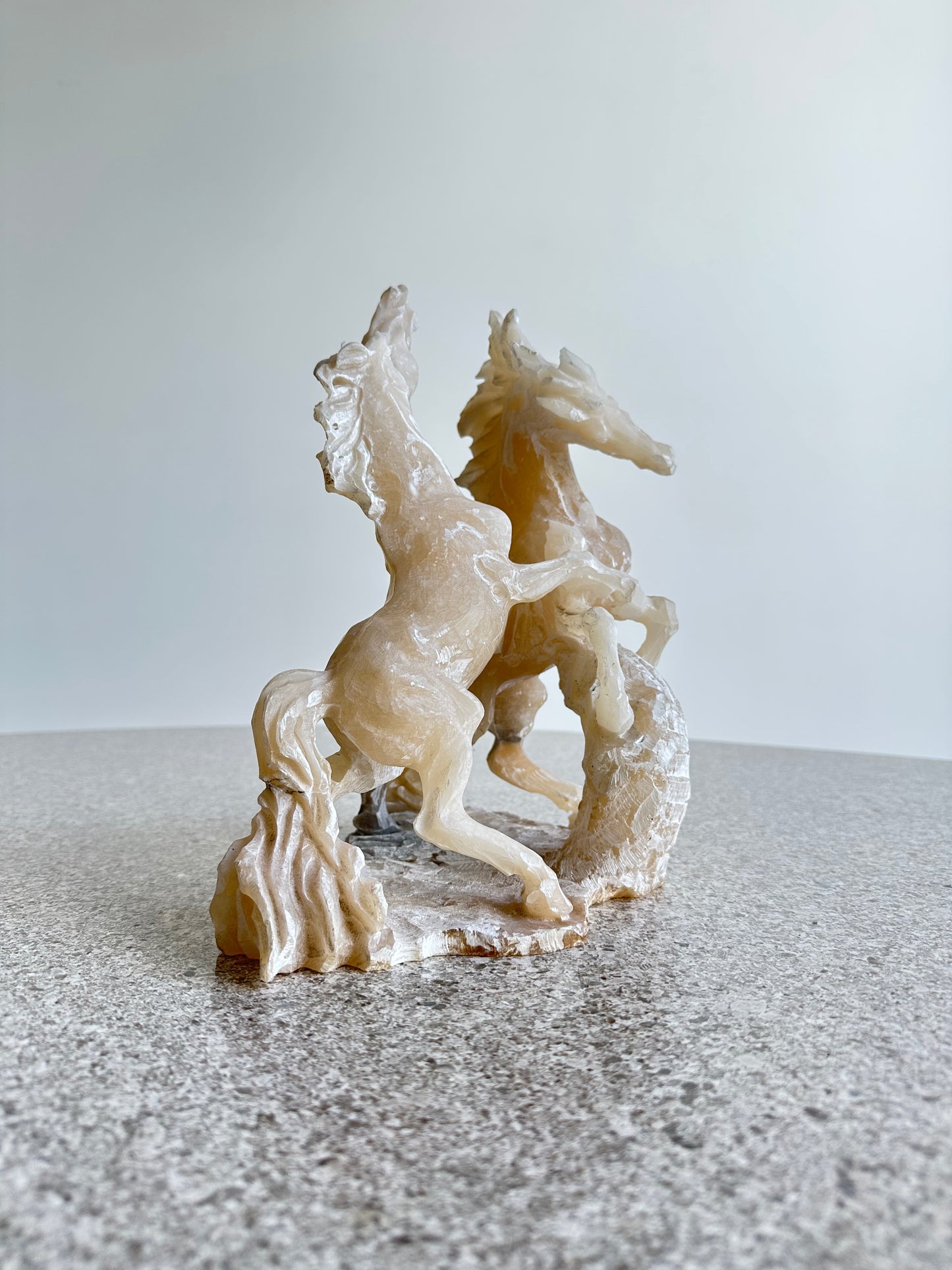 Boldrini Italian Horse Alabaster Table Sculpture, 1960