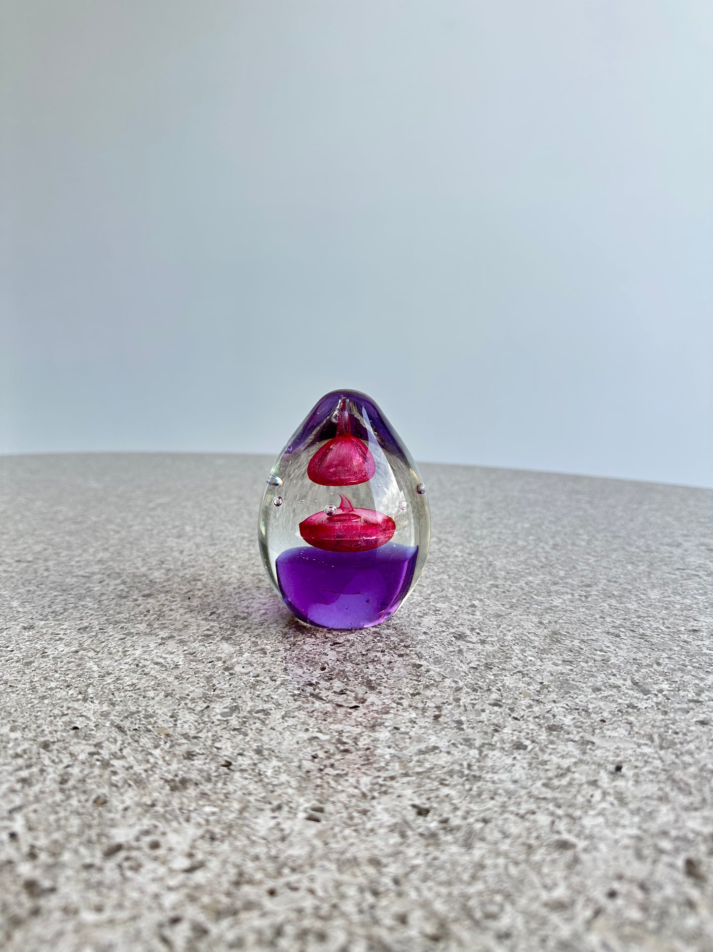 Italian Murano Purple Paperweight Glass, 1960