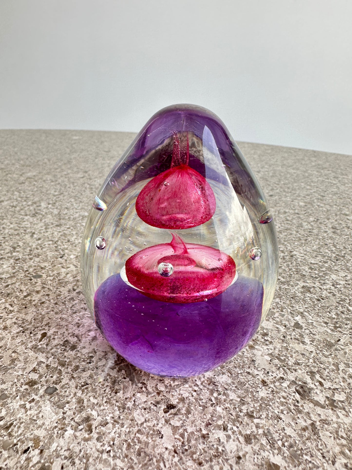 Italian Murano Purple Paperweight Glass, 1960