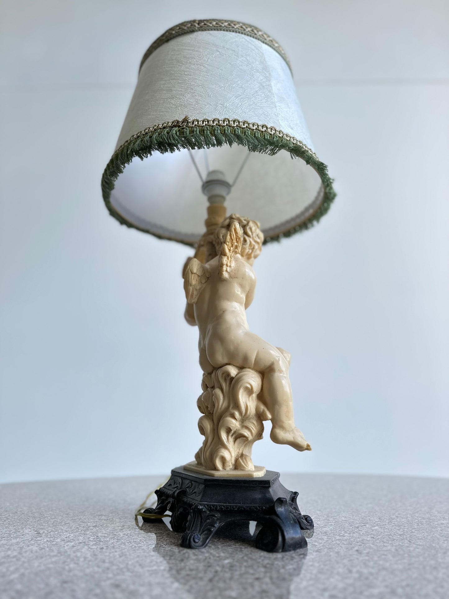 Sculpture Resin Table Lamp by Santini Tuscany, 1970s