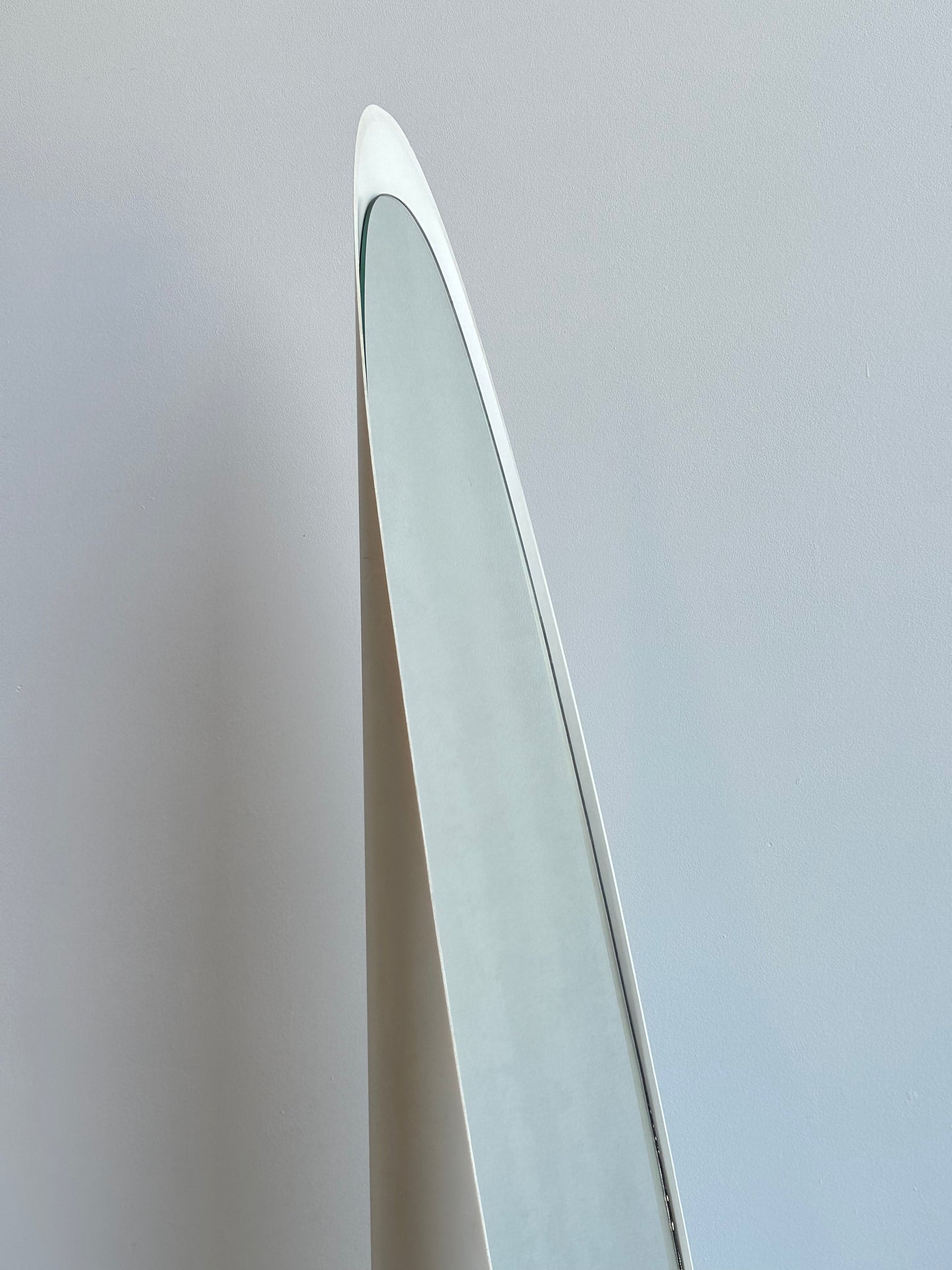 "Unghia"by Rodolfo Bonetto Cream Floor Mirror, 1970s