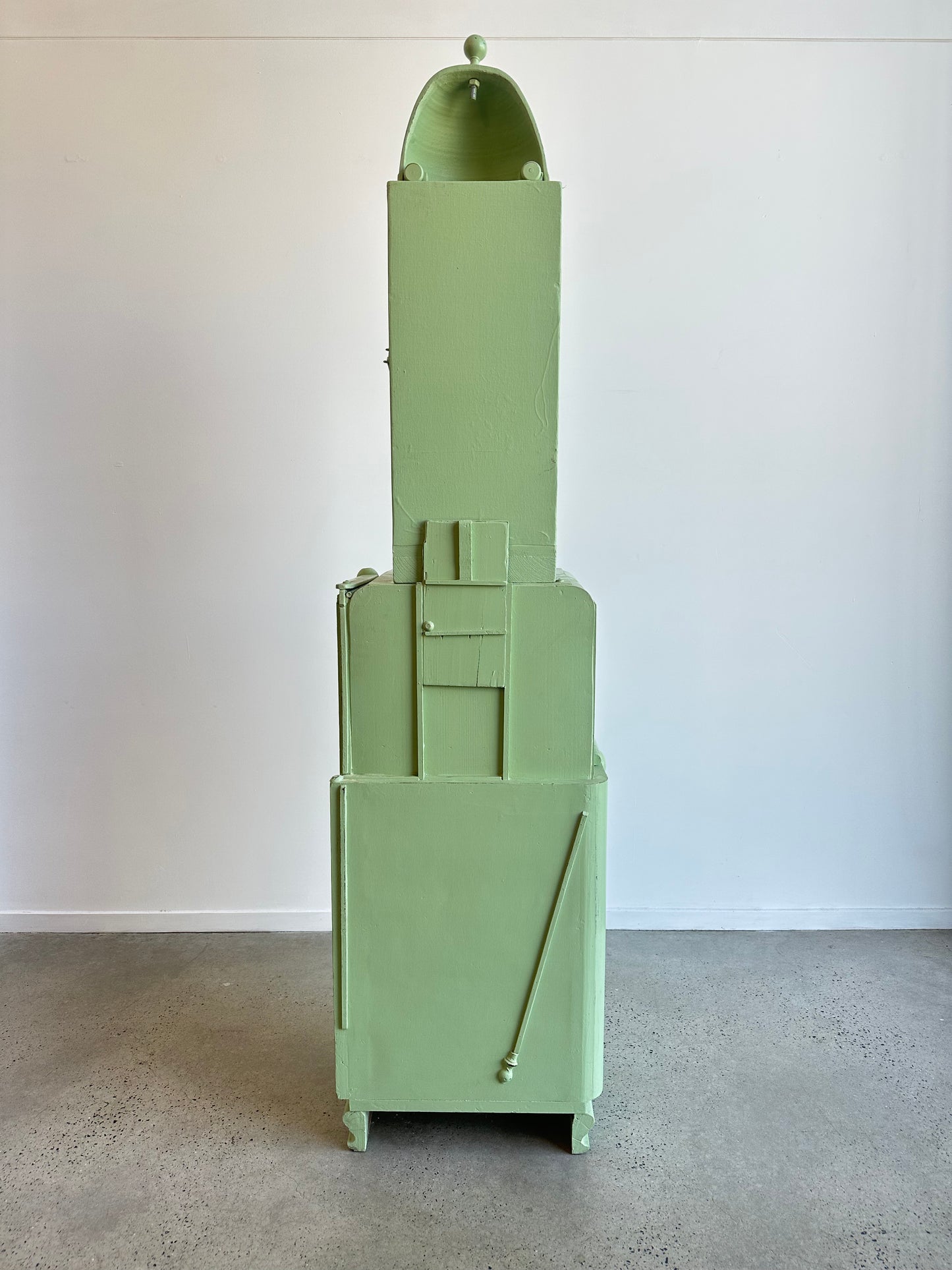 Cabinet Contemporary Light Green Functional Sculpture by Paolo Lumini, Tuscany Italy