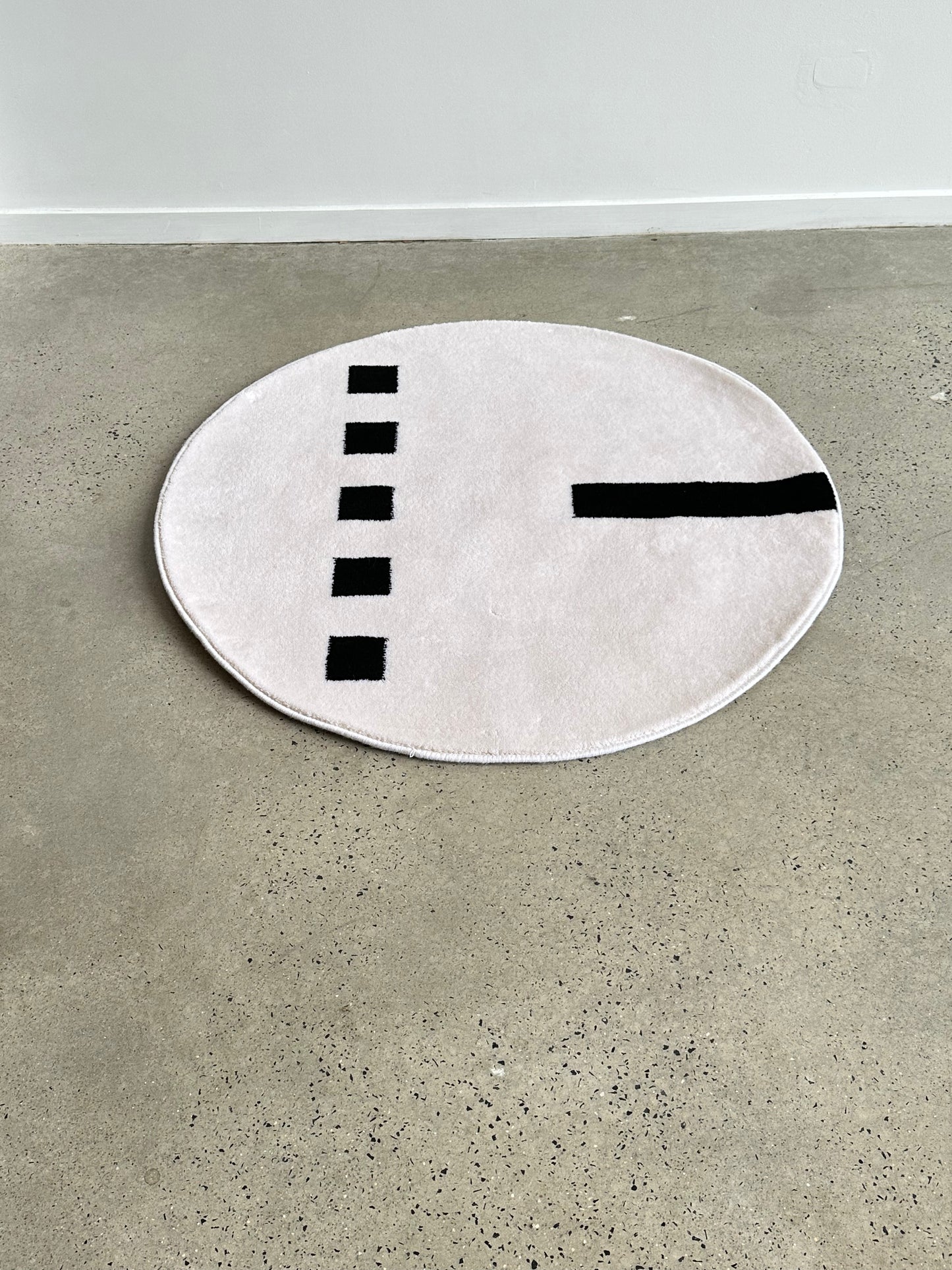 Dieter Sieger for Gebhan Edition White and Black Cotton Rug, 1990s