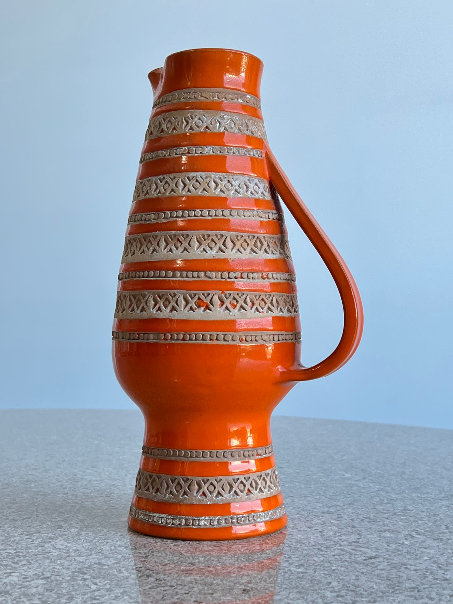 Bitossi Orange Water Jug, 1960s