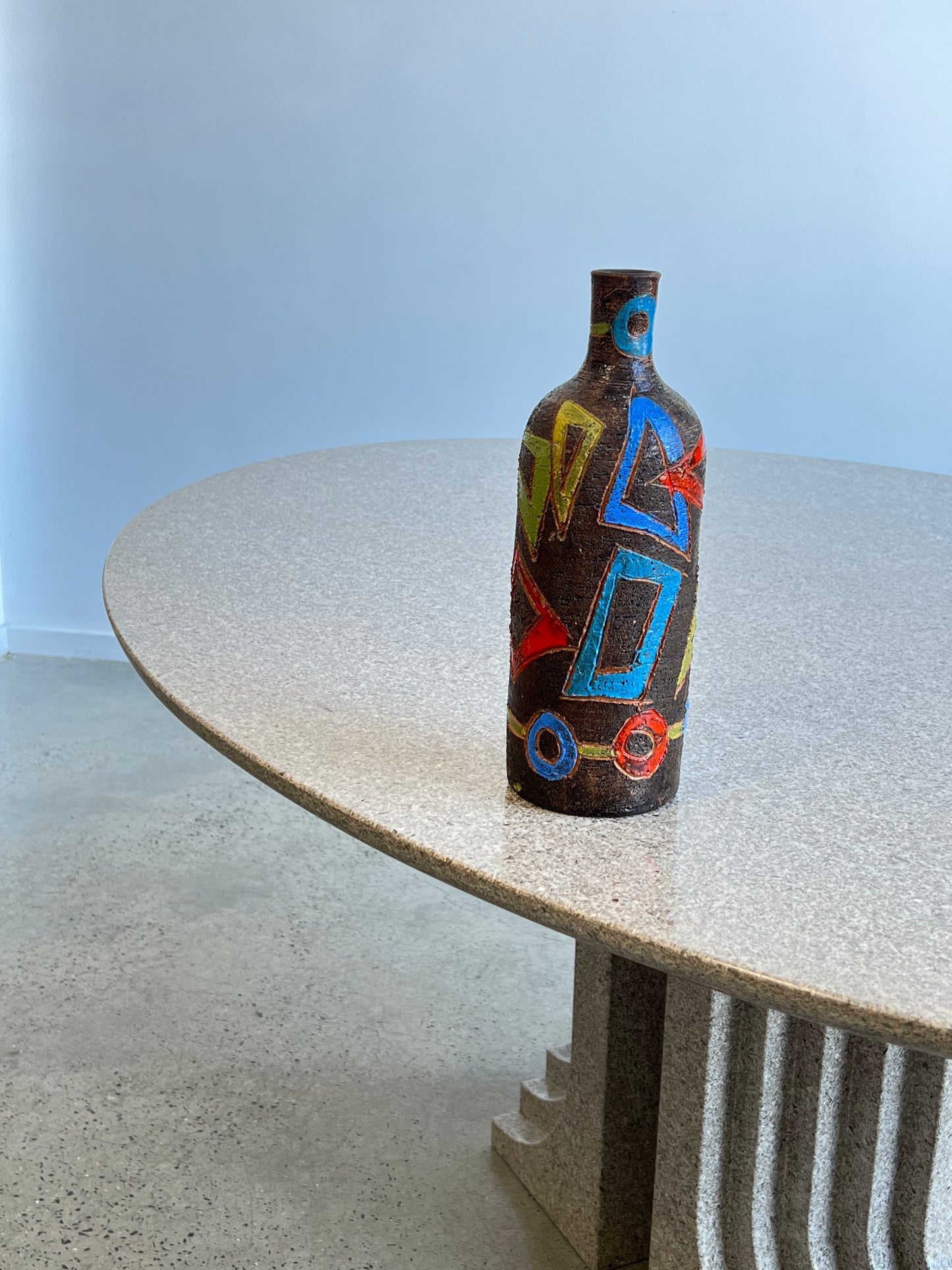Bitossi Hand Painted Ceramic Decorative Bottle, 1960s