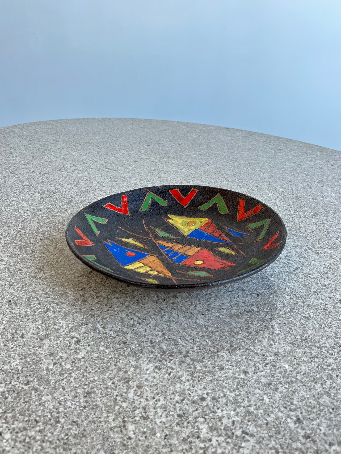 Bitossi Italian Ceramic Hand Painted Centre Piece, 1960s