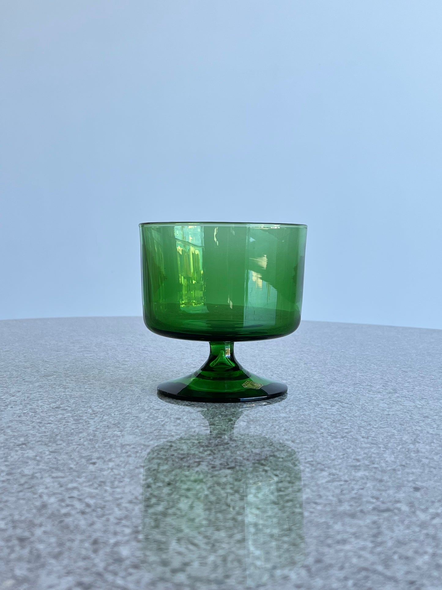 Vetri Empoli Large Italian Green Glass Bowl, 1960