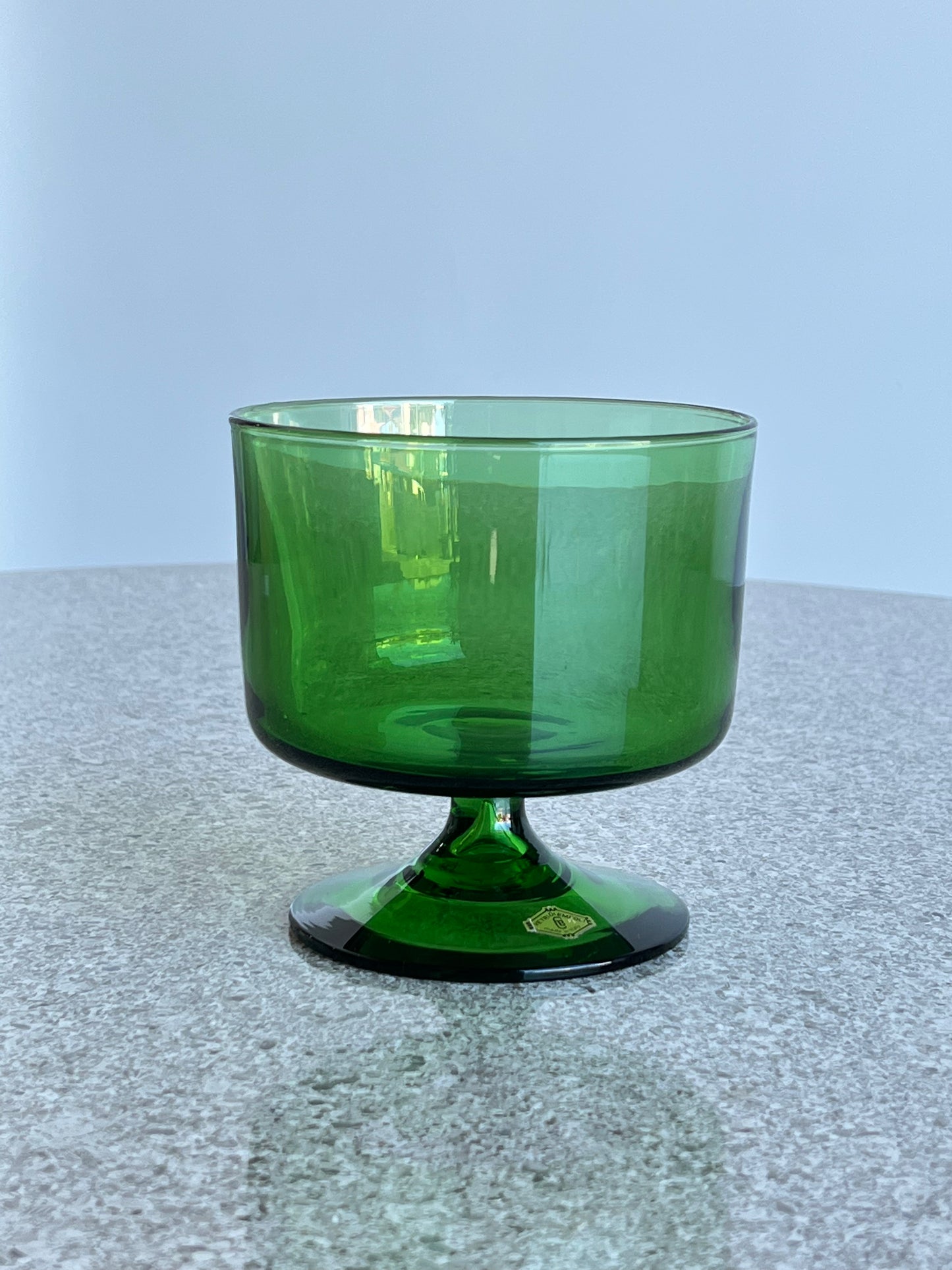 Vetri Empoli Large Italian Green Glass Bowl, 1960