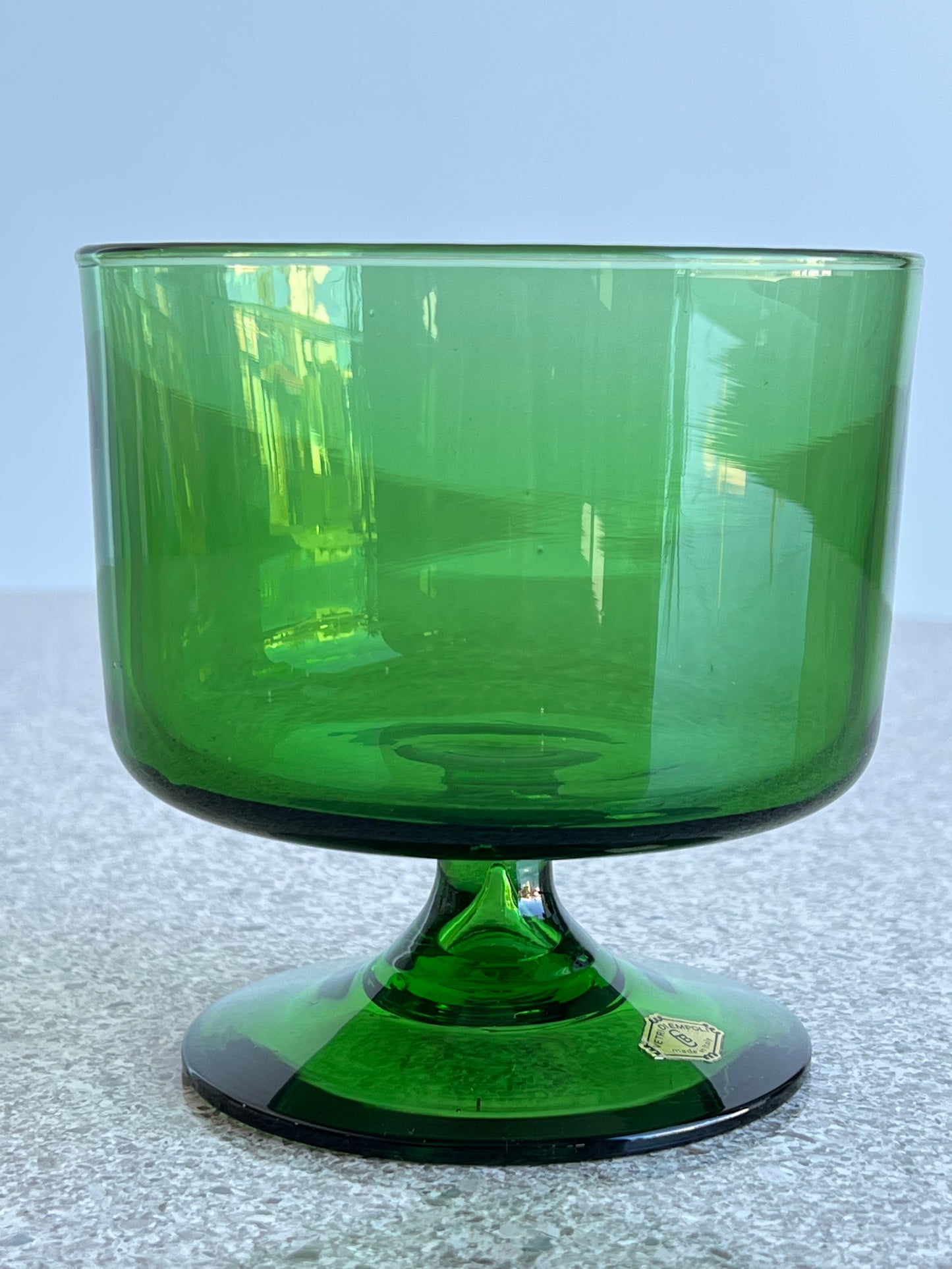 Vetri Empoli Large Italian Green Glass Bowl, 1960