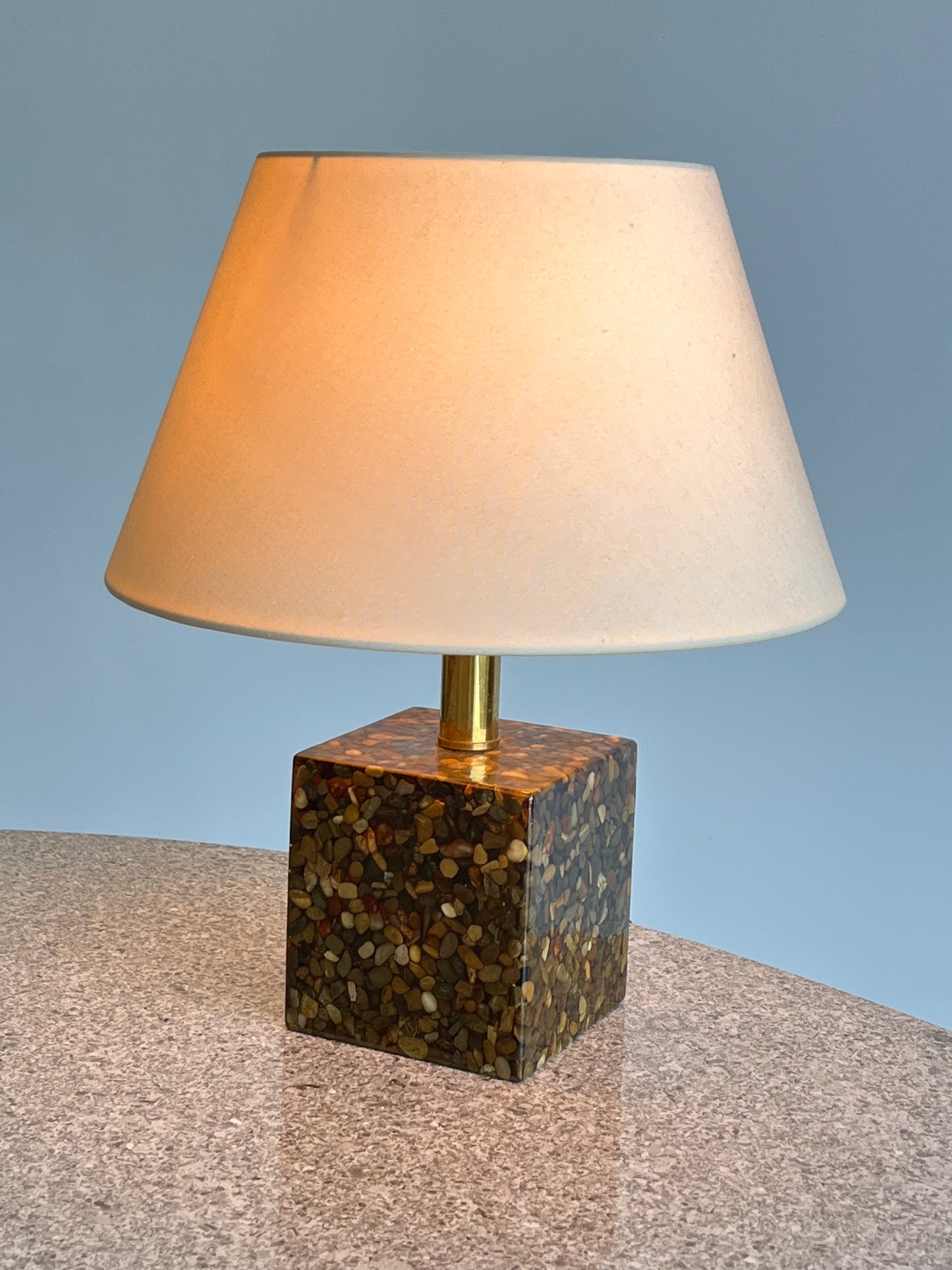 Set of Two Bed Side Lamps by Arte Luce in Brass and Resin, 1970s