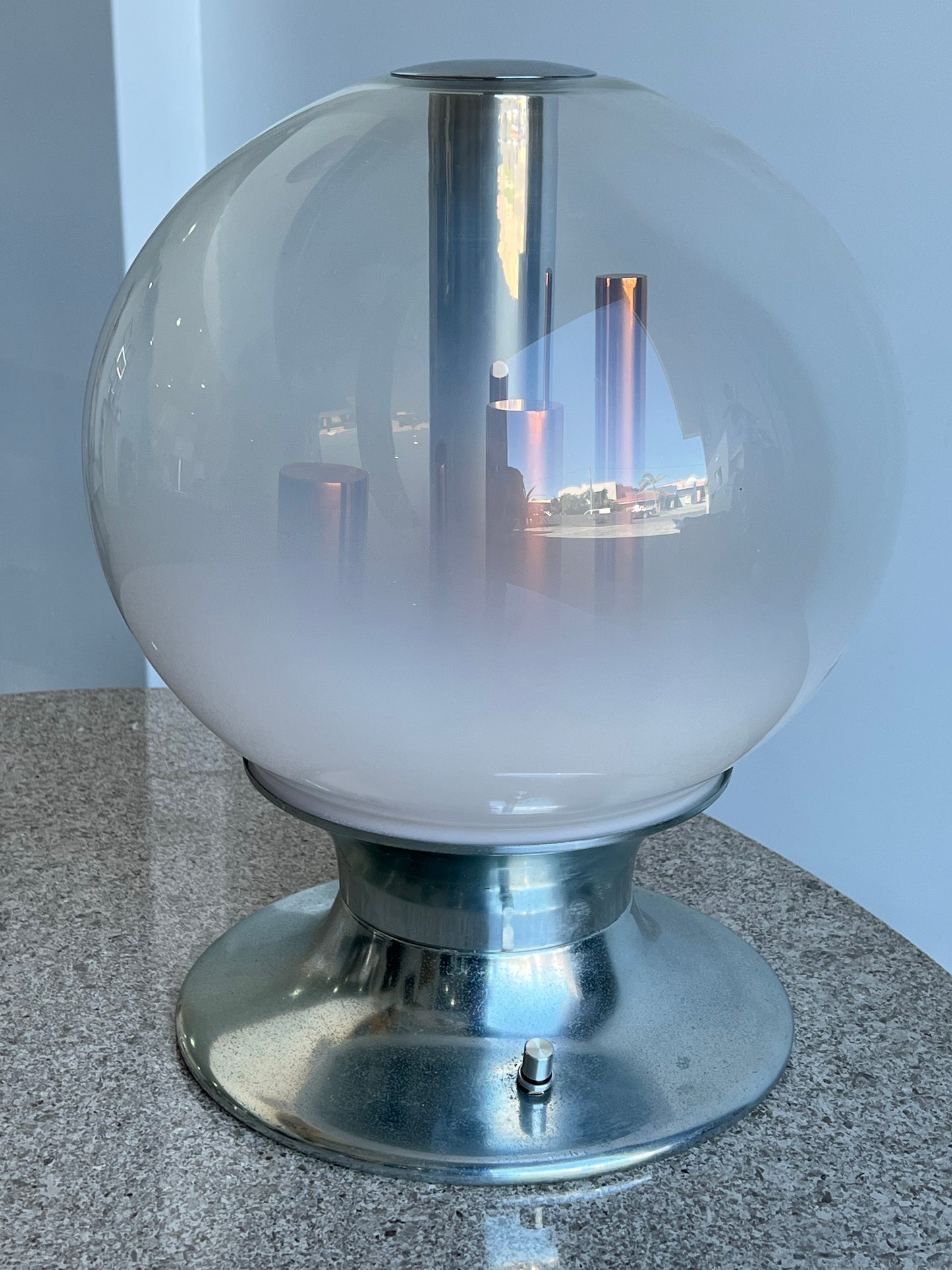 Selenova Italian Glass Table Lamp, 1970s