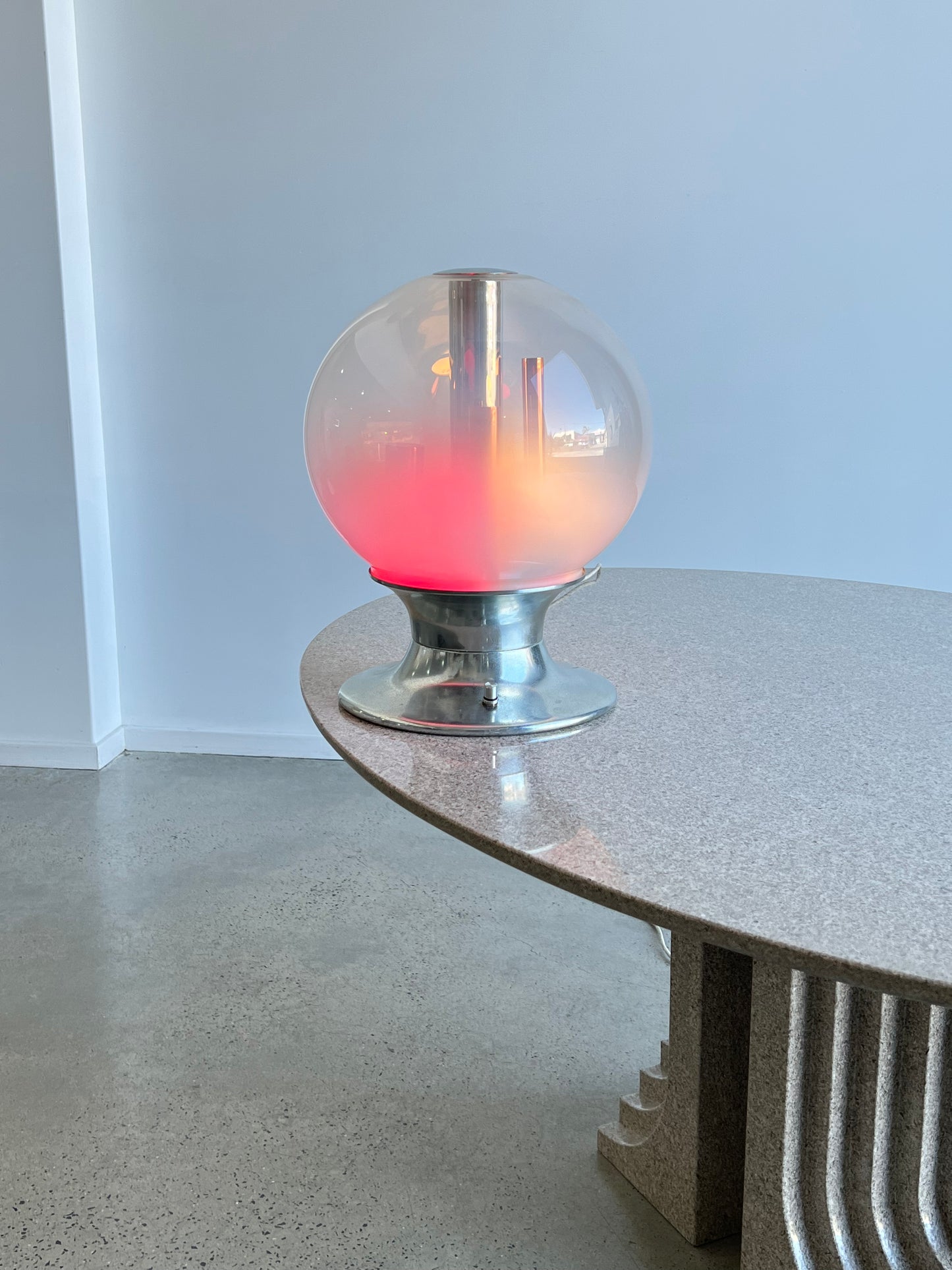 Selenova Italian Glass Table Lamp, 1970s