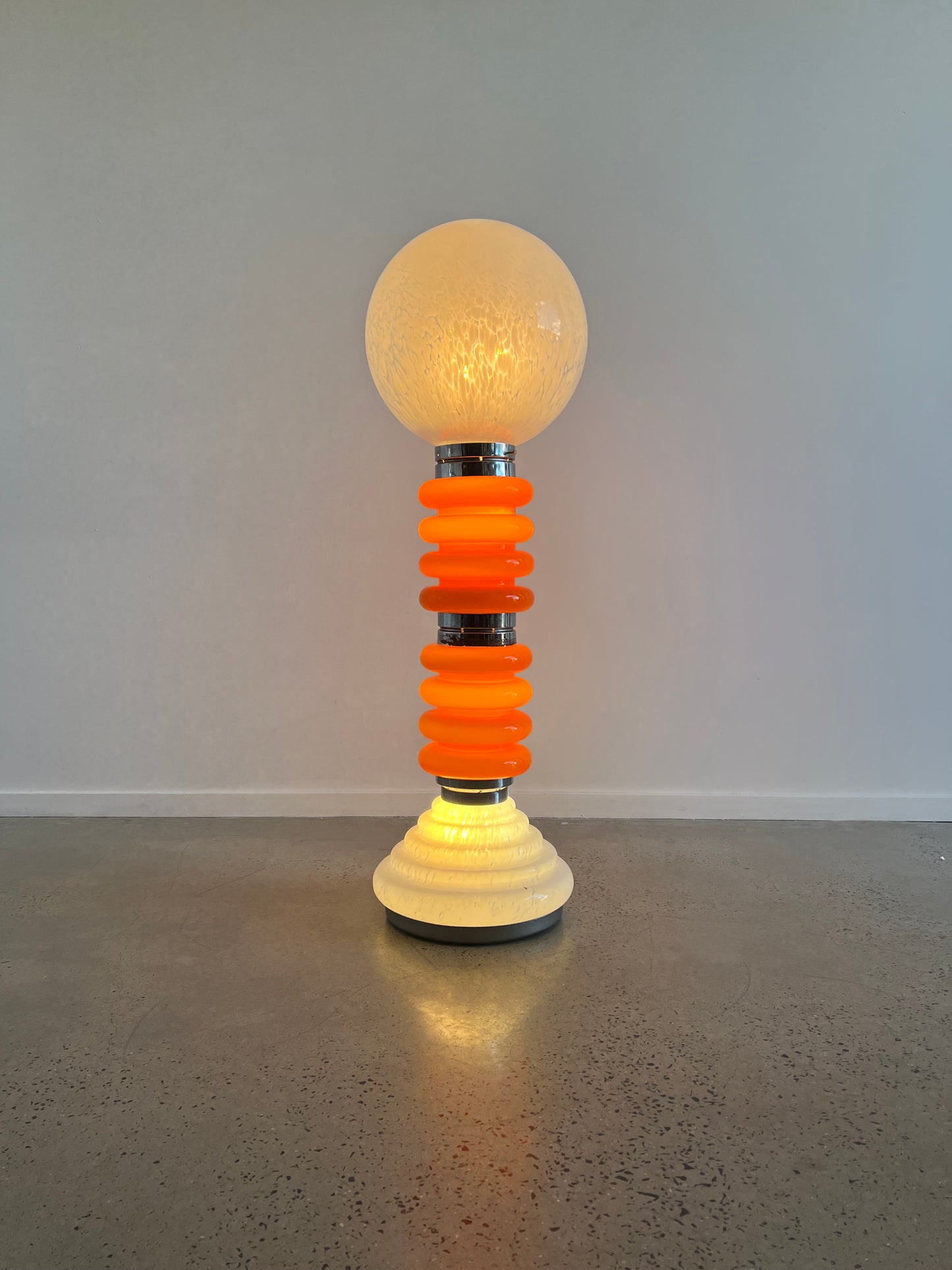 Orange Floor Lamp by Carlo Nason for Mazzega, 1960s