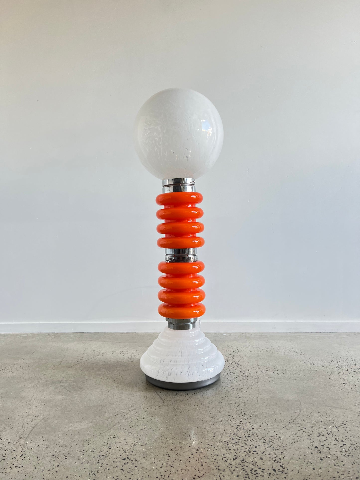Orange Floor Lamp by Carlo Nason for Mazzega, 1960s