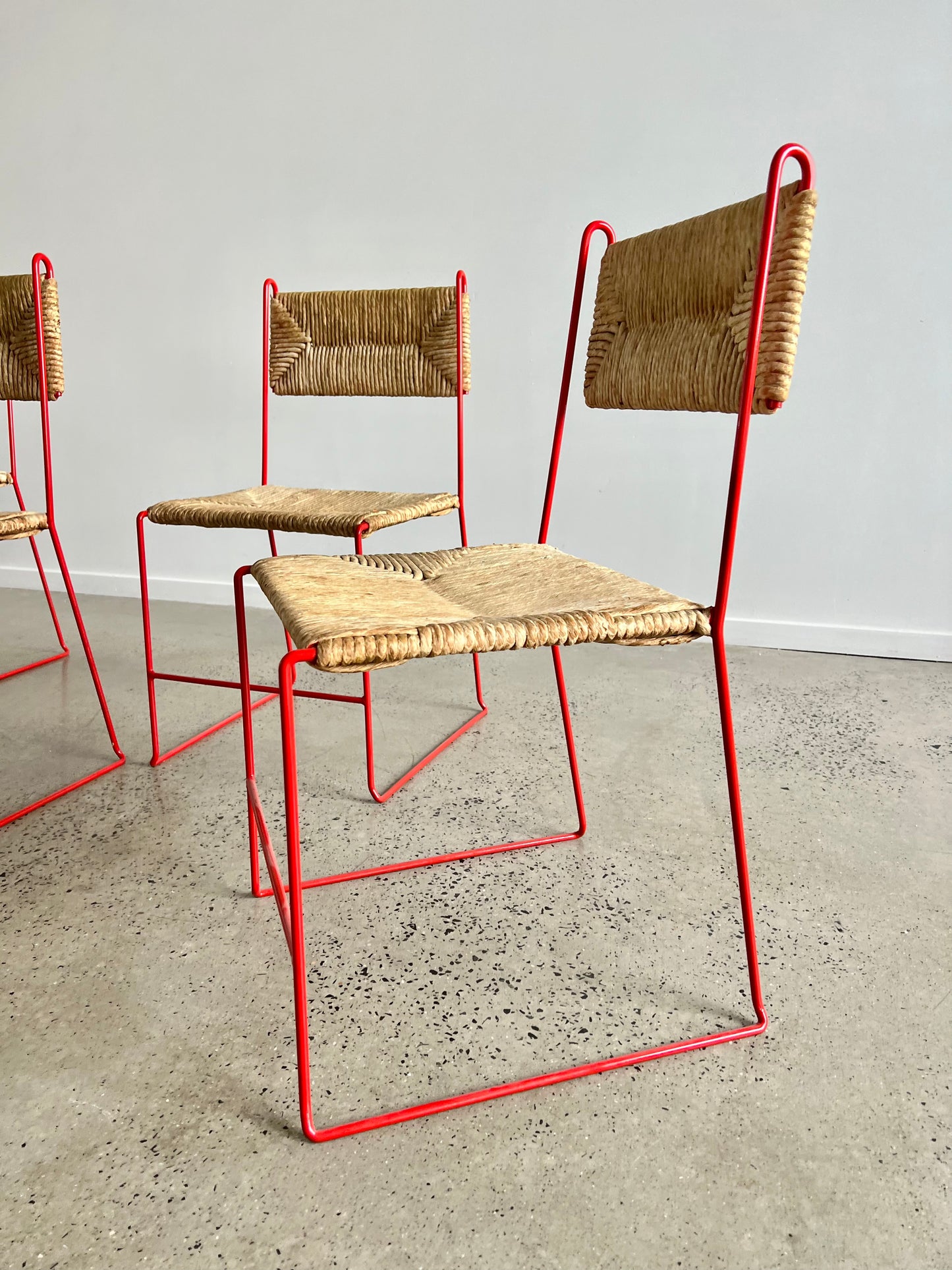 French Dining Chairs by Pirela Atelier, Set of Four, 1960