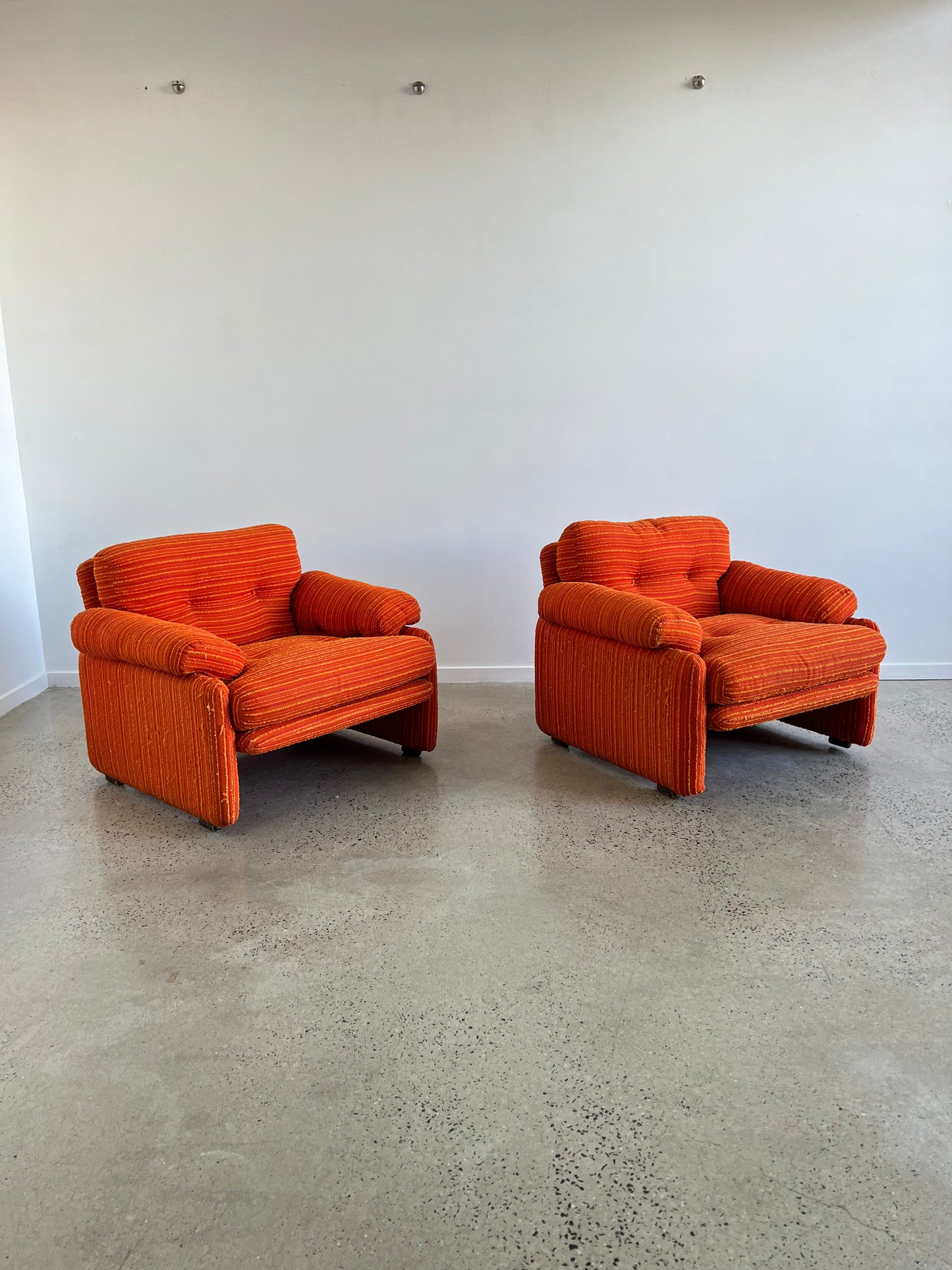 "Coronado" by Tobia Scarpa for C&B Italia, Set of Two Lounge Armchairs, 1970s