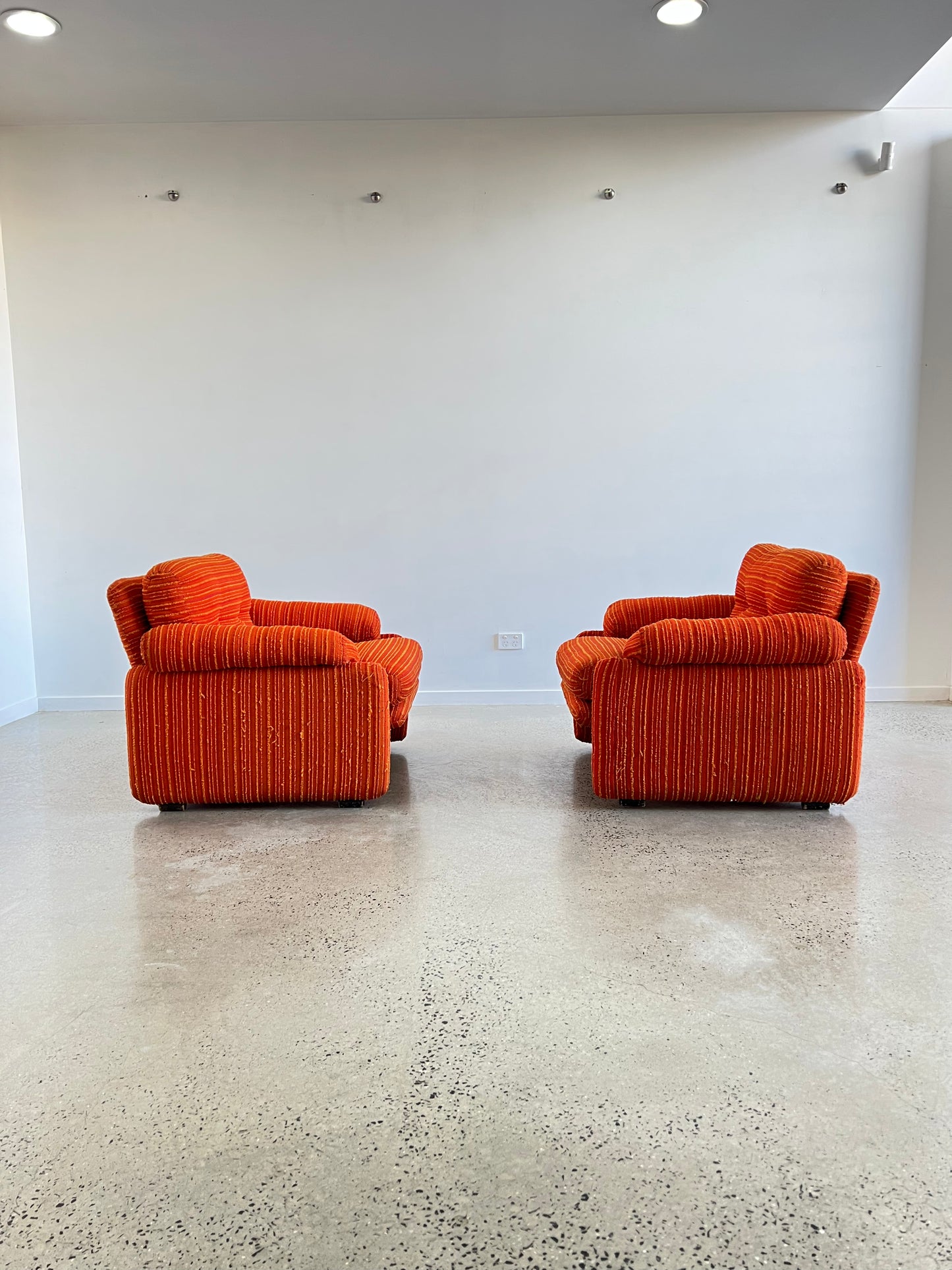 "Coronado" by Tobia Scarpa for C&B Italia, Set of Two Lounge Armchairs, 1970s