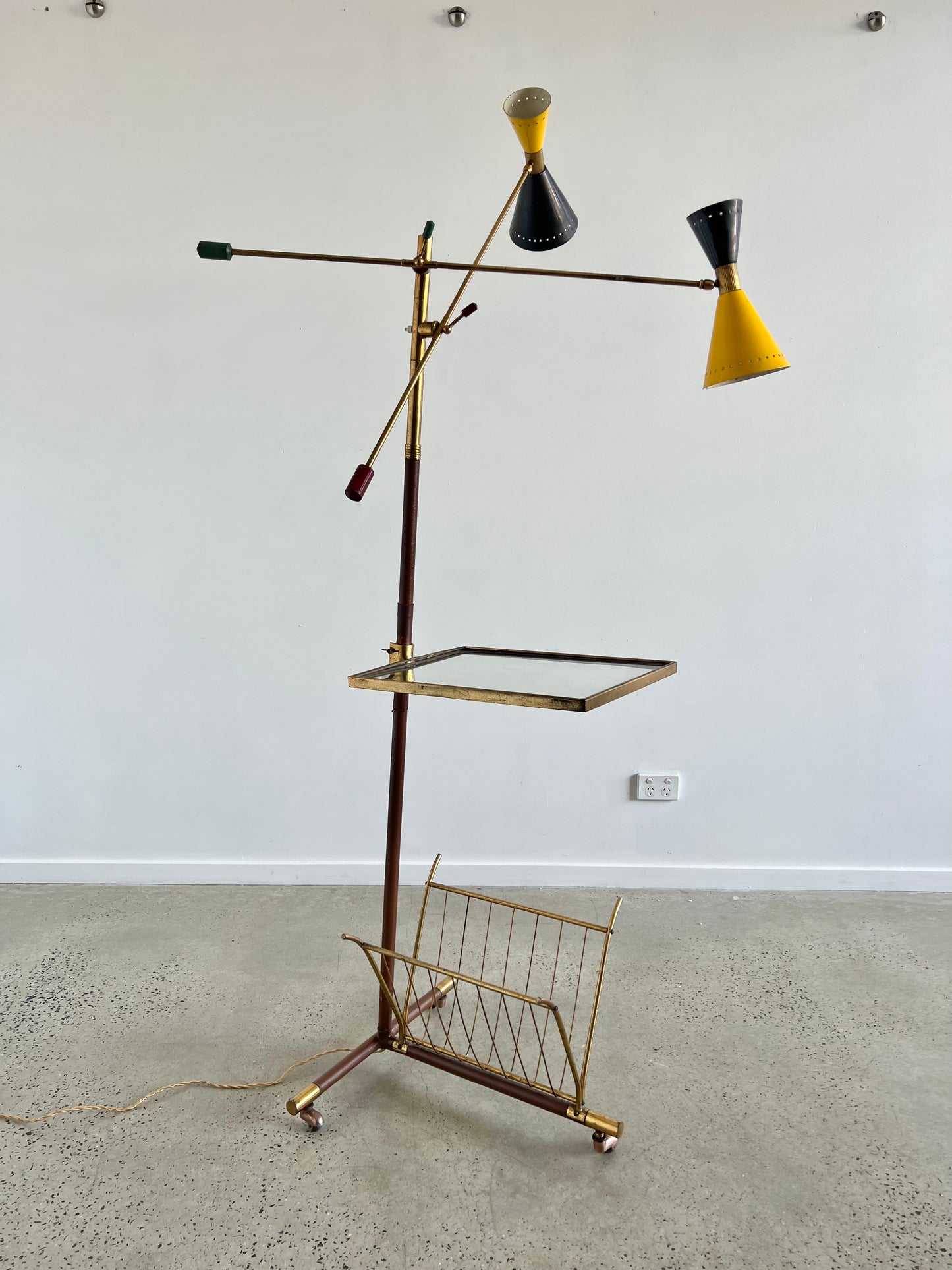 Floor Lamp by Angelo Lelli for Stilnovo, 1950s