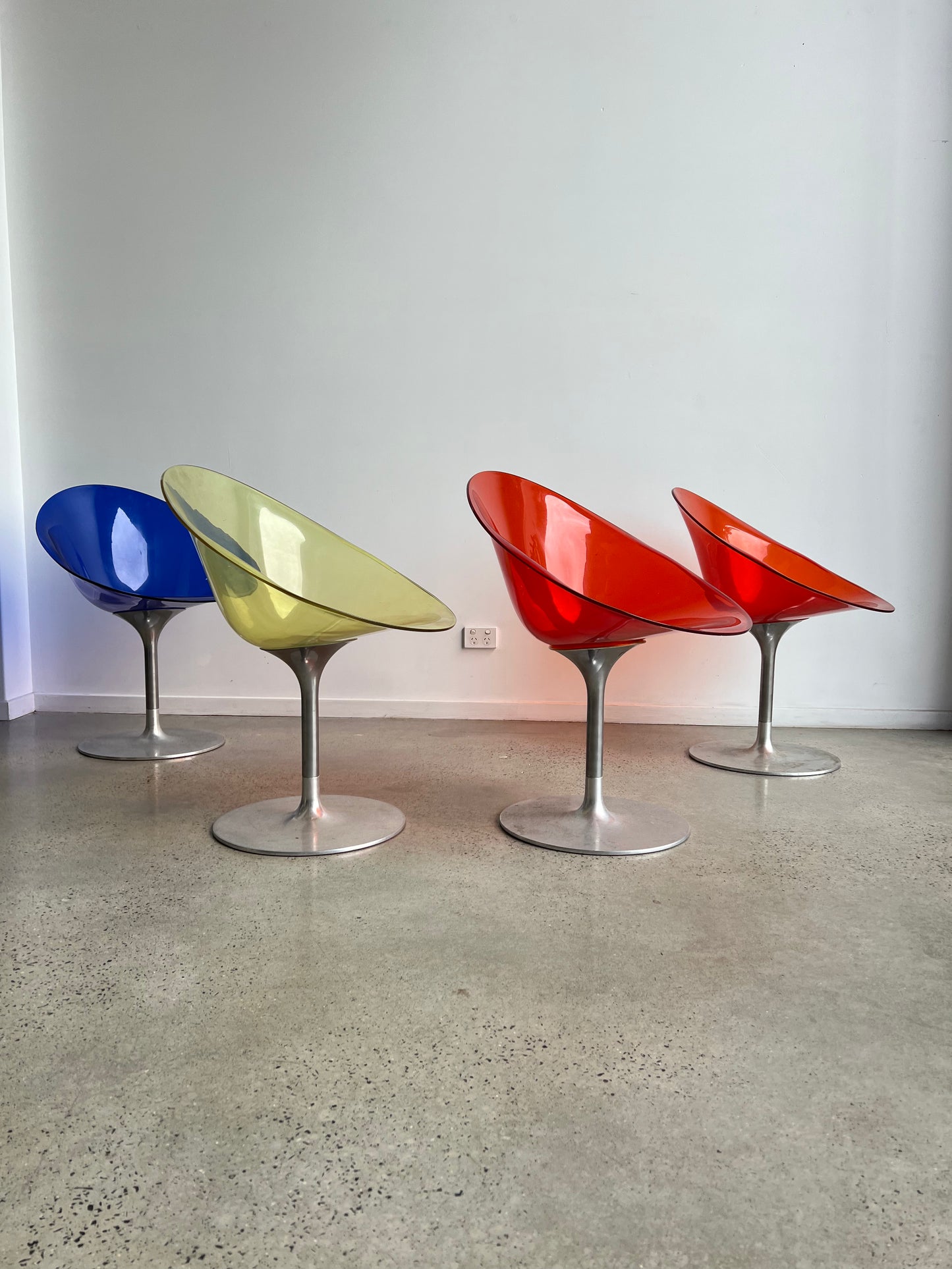 "Eros" by Philippe Starck for Kartell Swivel Chairs, 2001