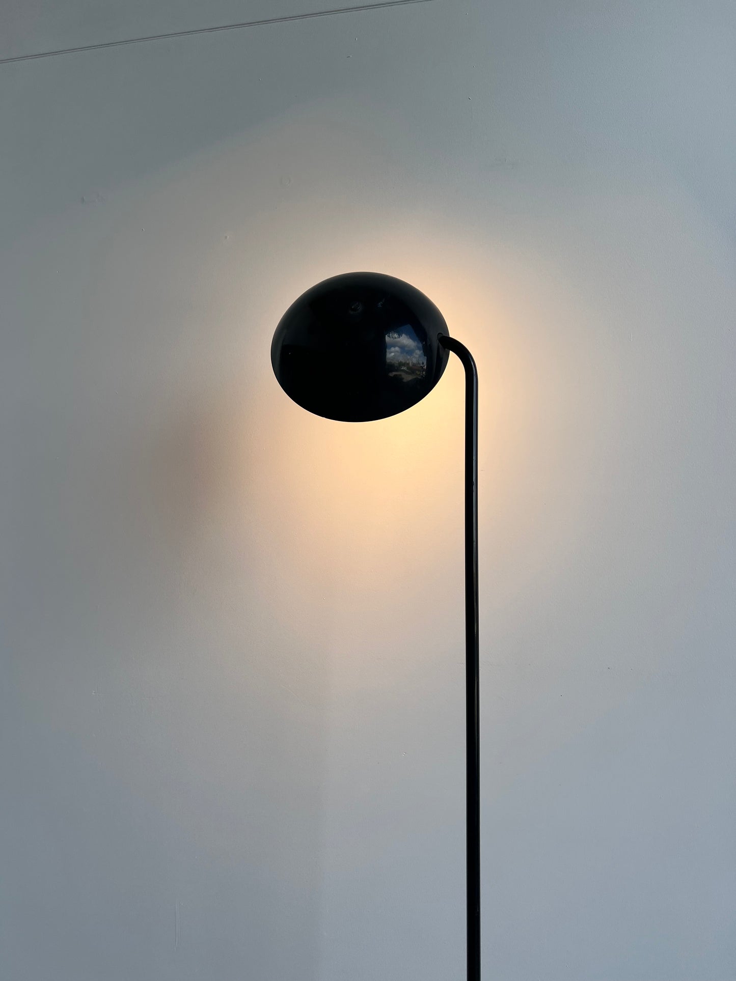 P.Marrucco Black Floor Lamp for Tre Ci Luci, 1970s