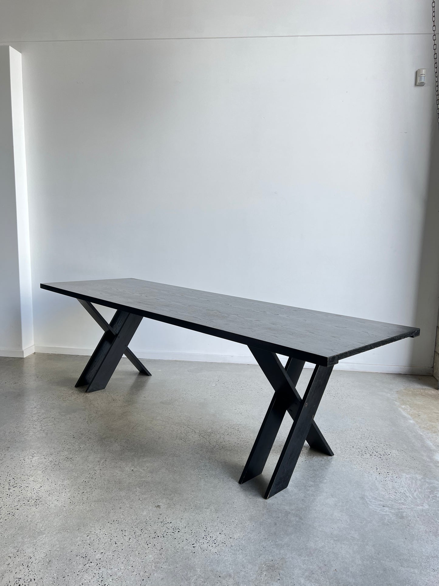"TL 58" by Marco Zanuso for Poggi, Black Timber Dining Table, 1970s