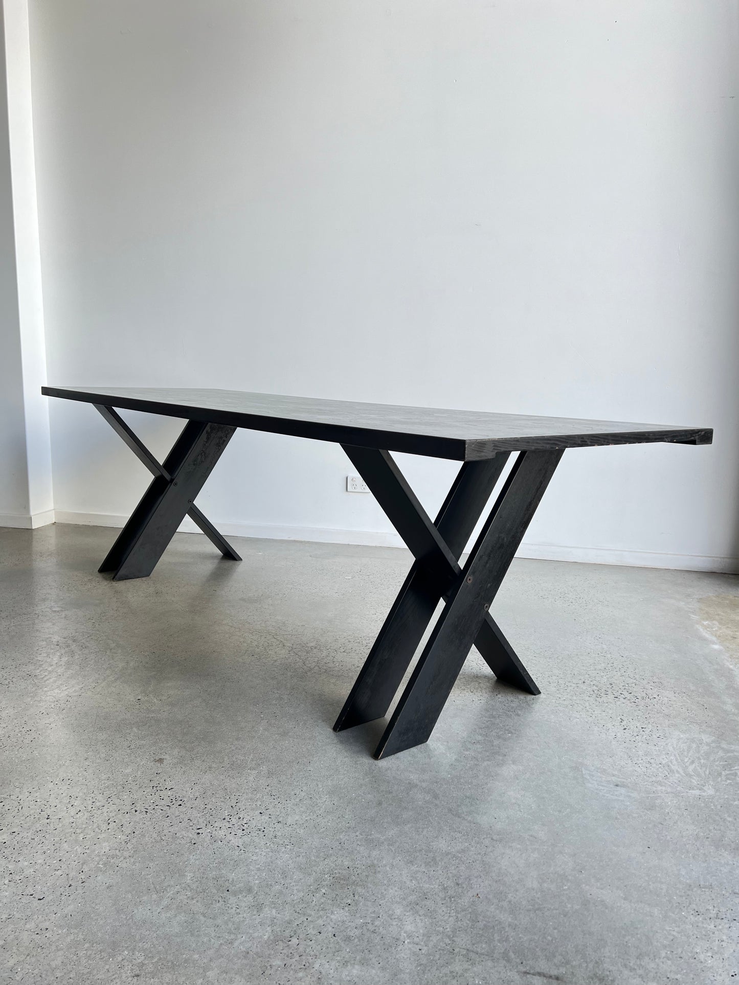 "TL 58" by Marco Zanuso for Poggi, Black Timber Dining Table, 1970s