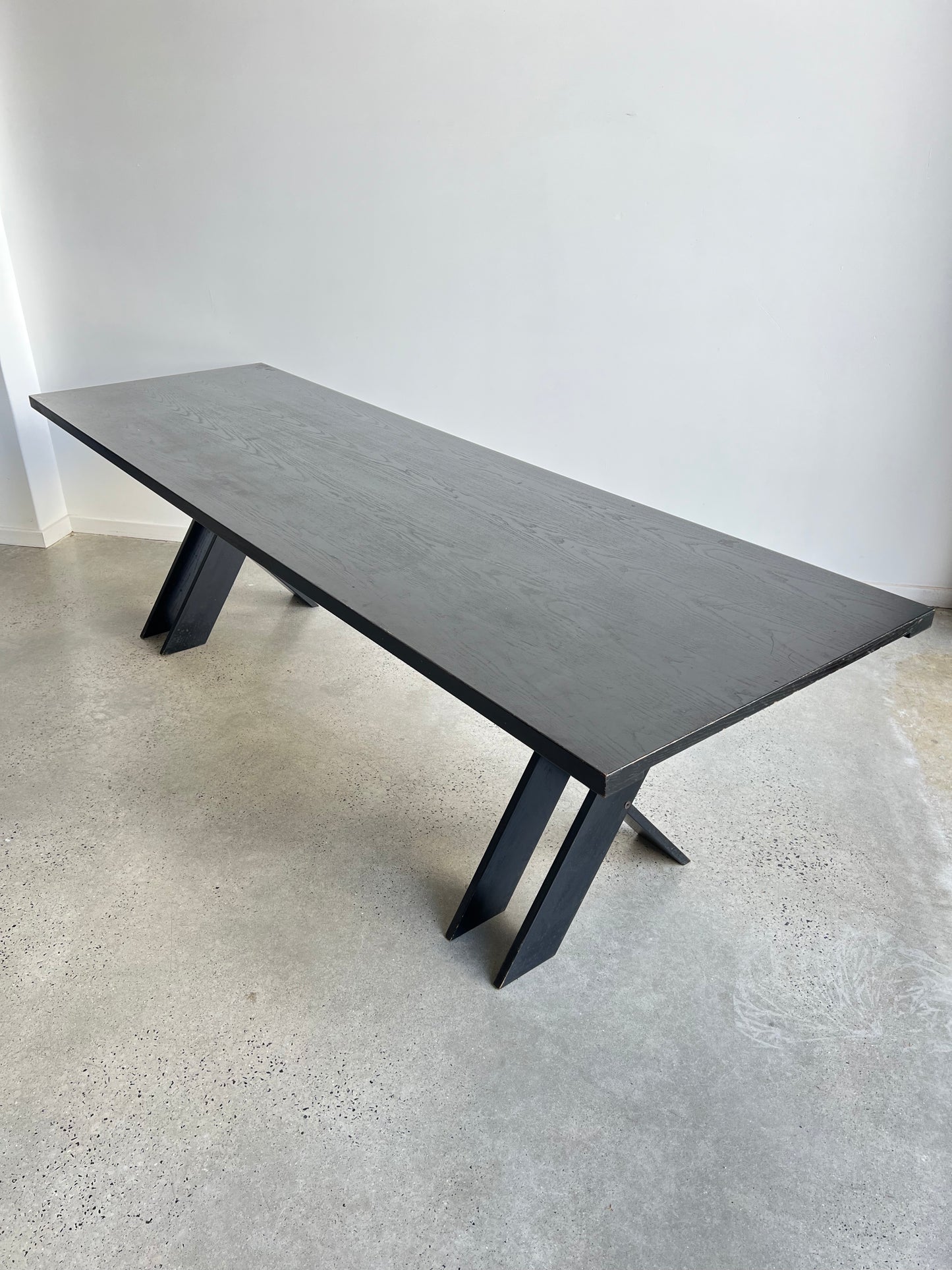 "TL 58" by Marco Zanuso for Poggi, Black Timber Dining Table, 1970s