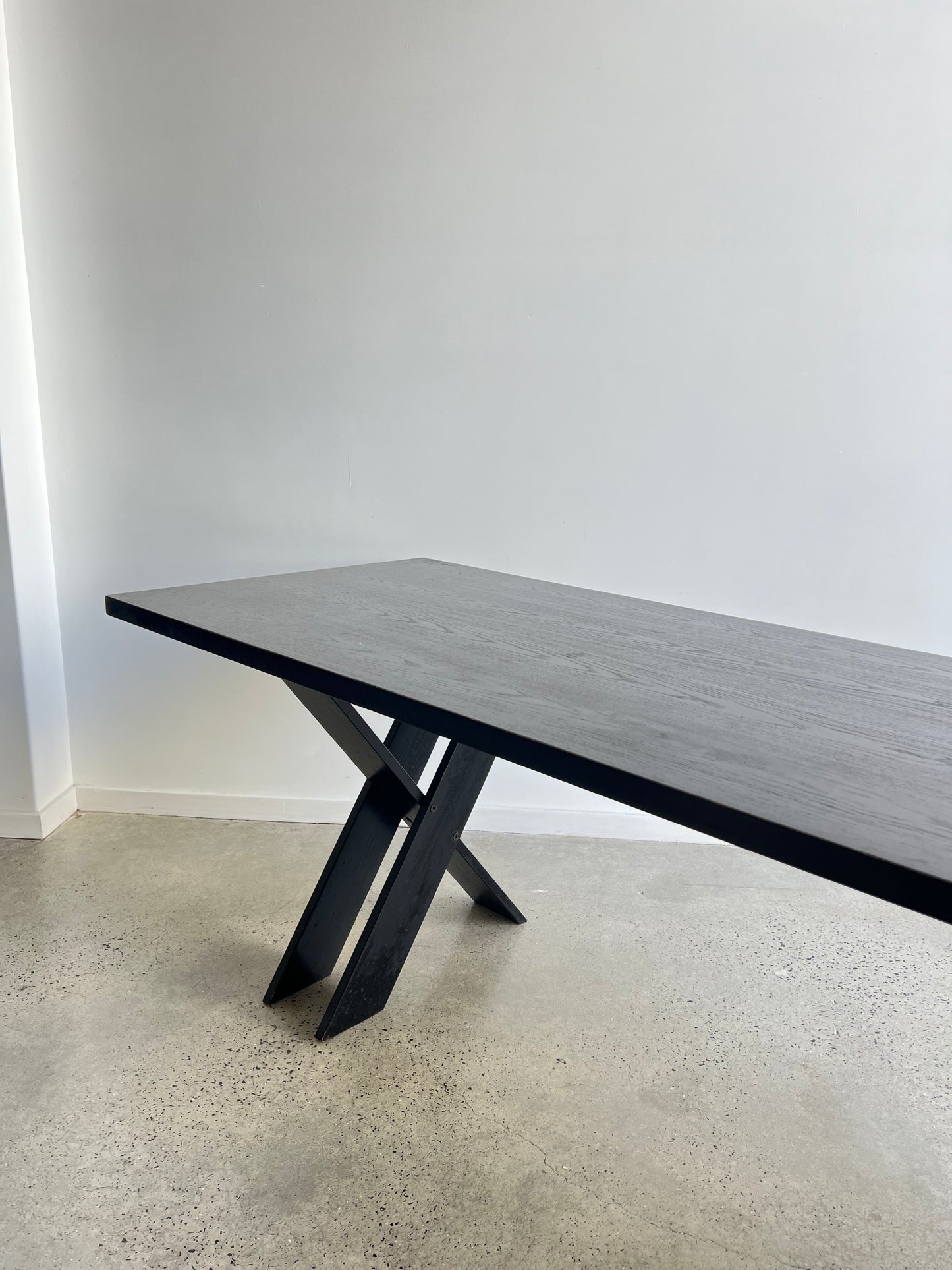 "TL 58" by Marco Zanuso for Poggi, Black Timber Dining Table, 1970s