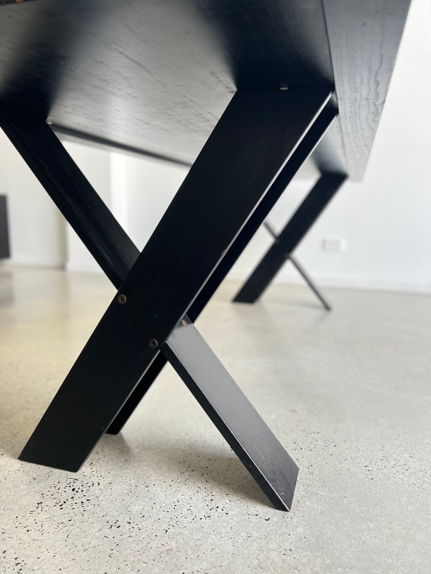 "TL 58" by Marco Zanuso for Poggi, Black Timber Dining Table, 1970s