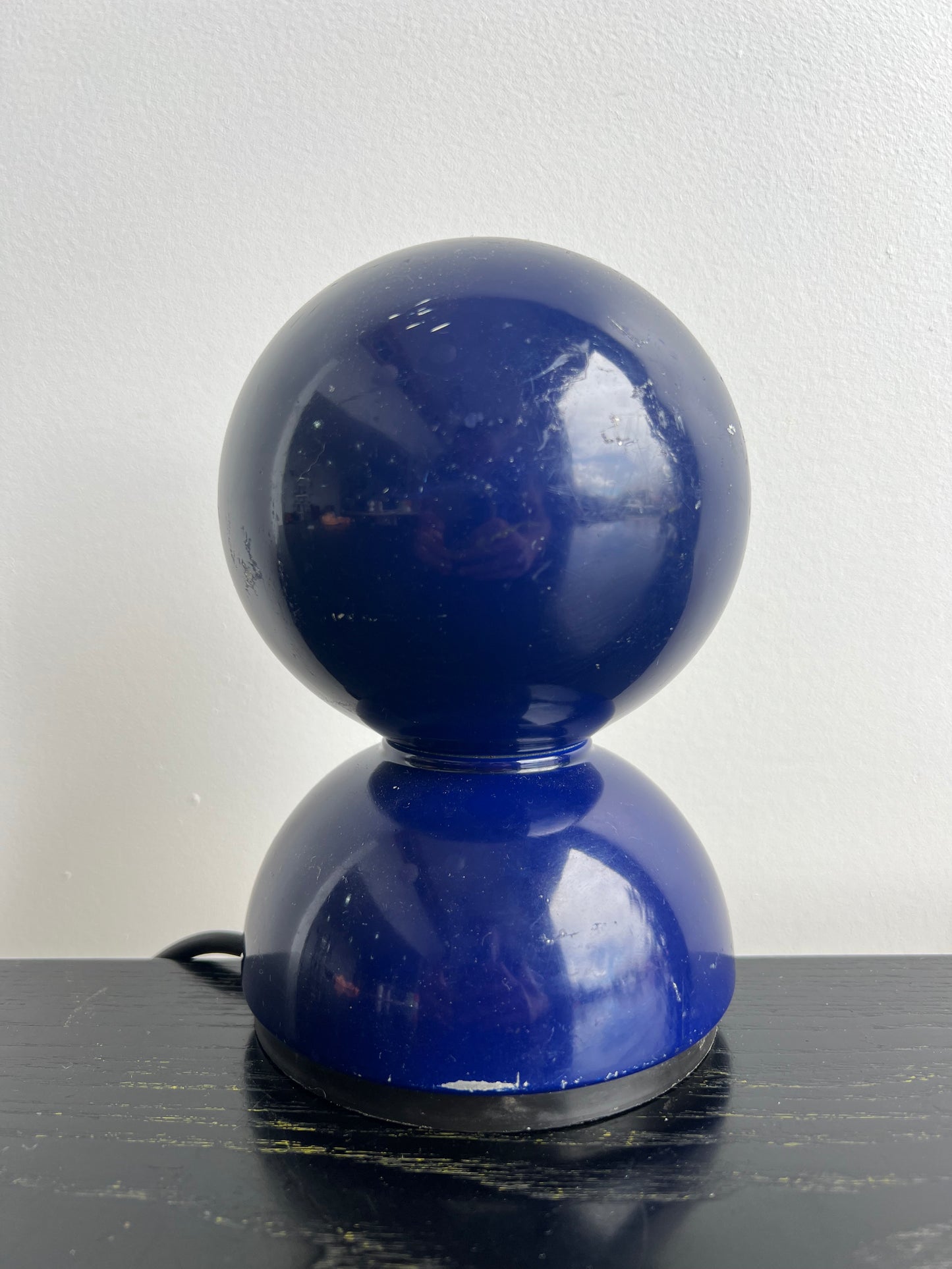 "Eclisse" by Vico Magistretti for Artemide, Blue Table Lamp, 1967