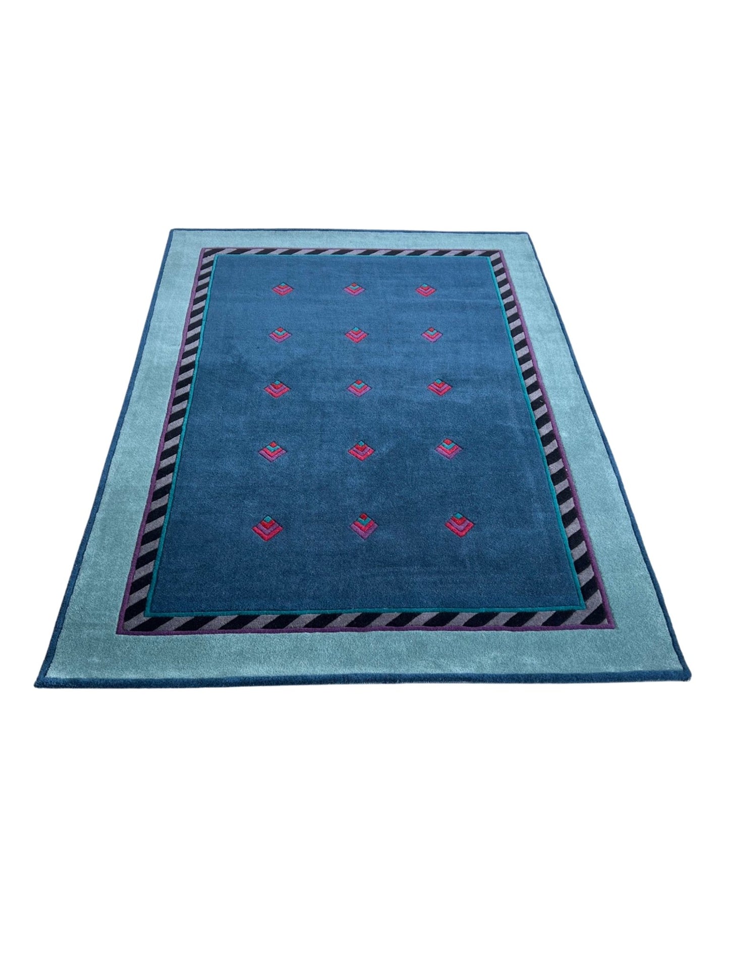 Dark Green Wool Carpet by Catharina Dramborg for Kinnasand, 1990s - Lumini Collections