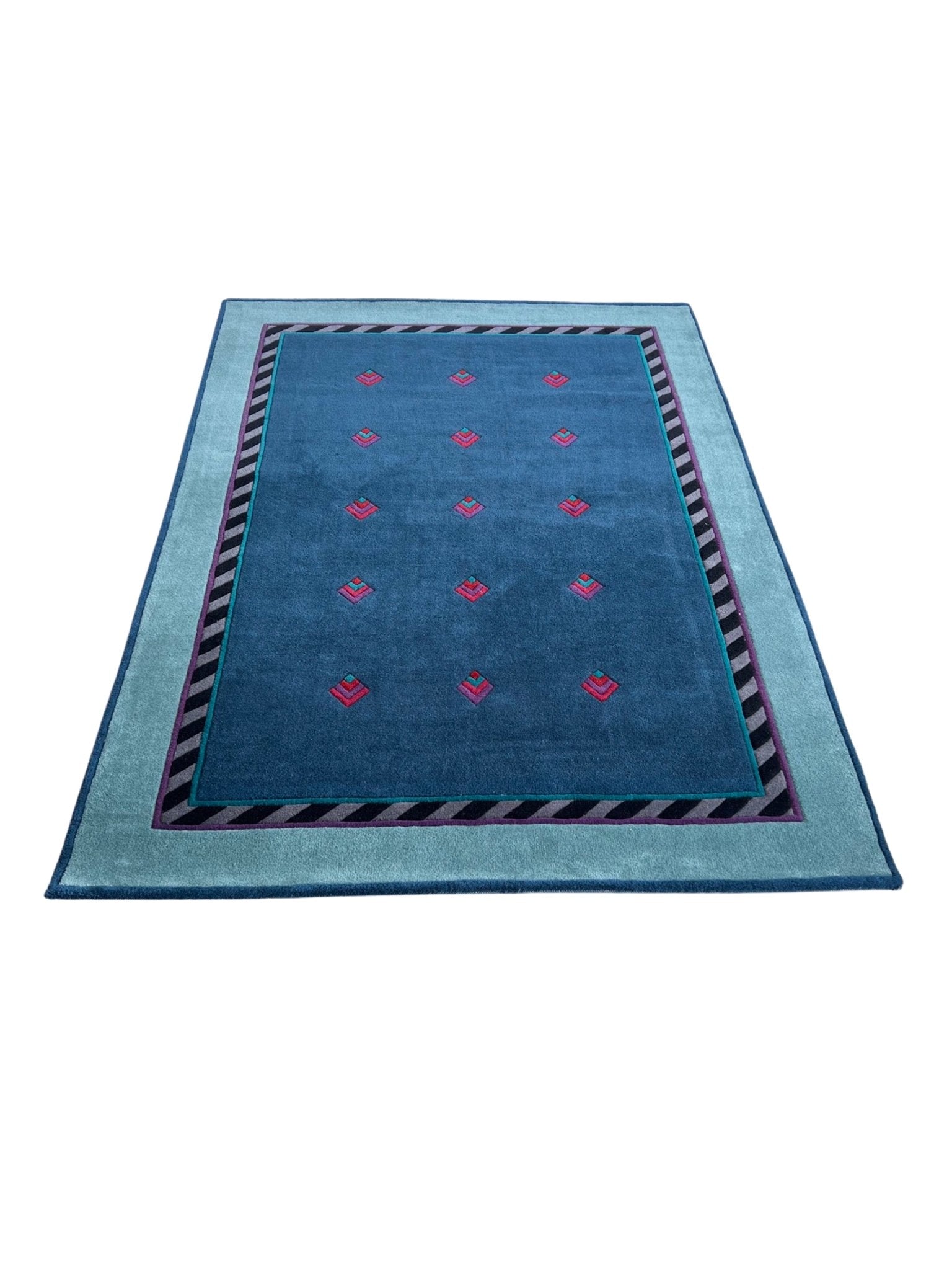 Dark Green Wool Carpet by Catharina Dramborg for Kinnasand, 1990s - Lumini Collections